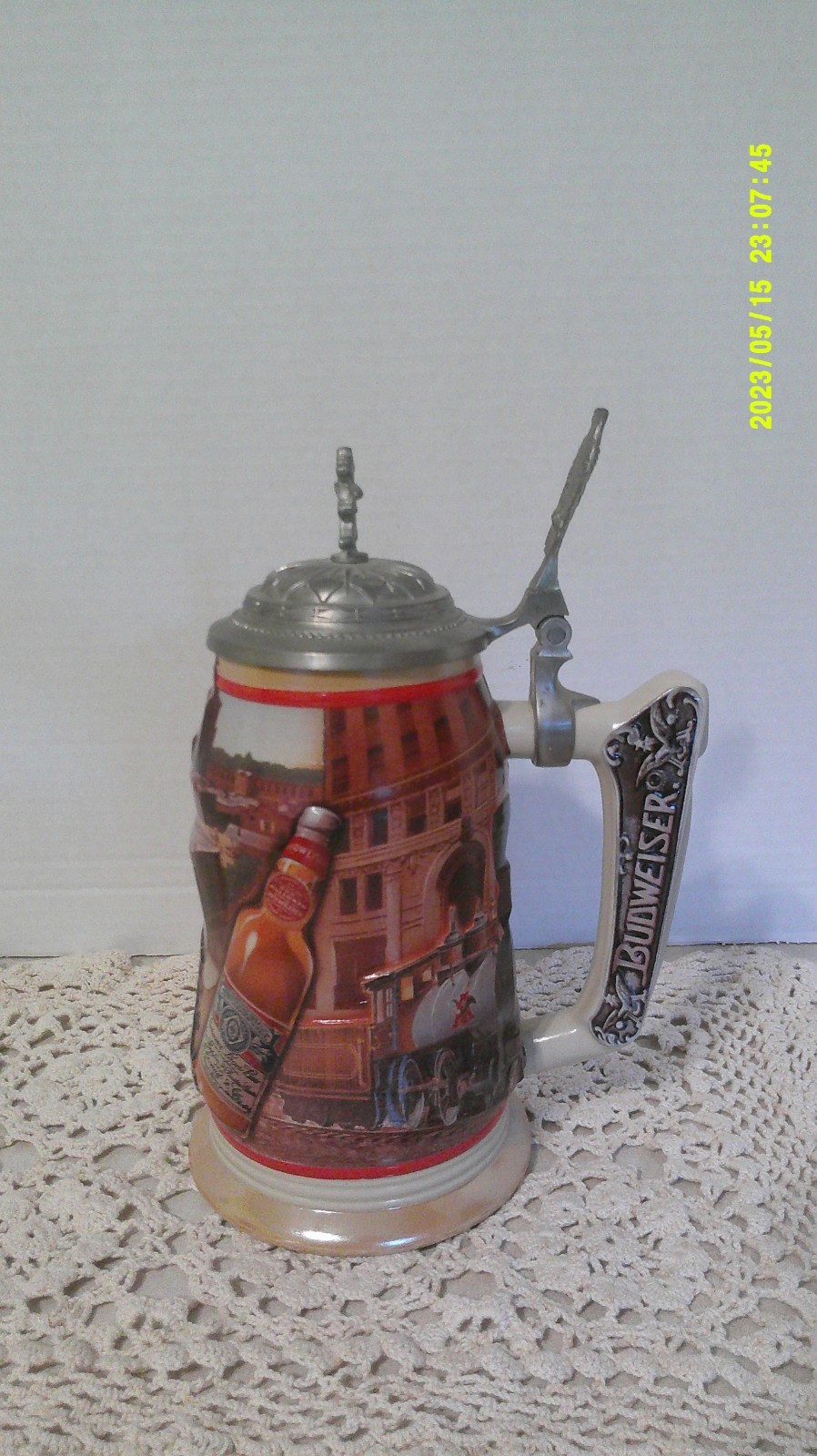 Anheuser Busch 1999 Collectors Club Membership Stein, The Golden Age of Brewing Anheuser Busch 1999 Collectors Club Membership Stein, The Golden Age of Brewing