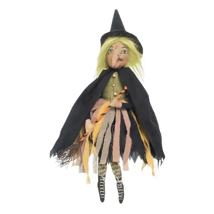 Joe Spencer -Halloween Vtg Hortense Witch Doll Gathered Traditions/Gallerie II