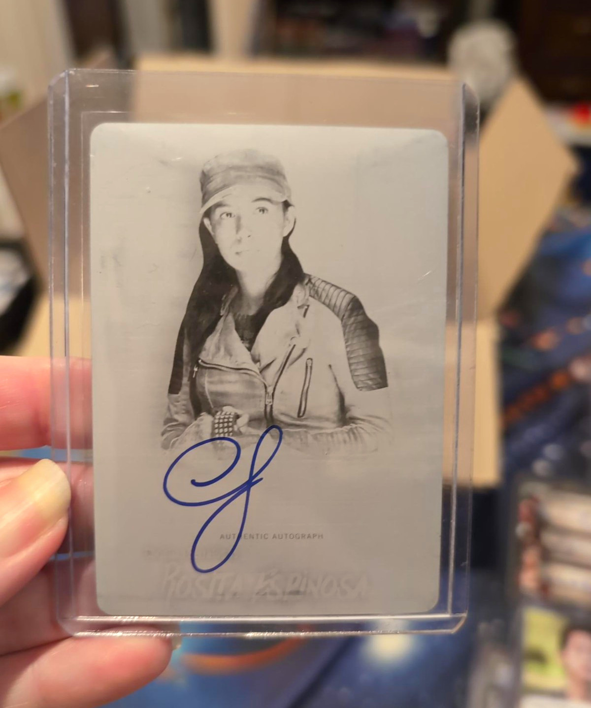 2016 Topps Walking Dead Christian Serratos Rosita Auto Black Plate 1/1