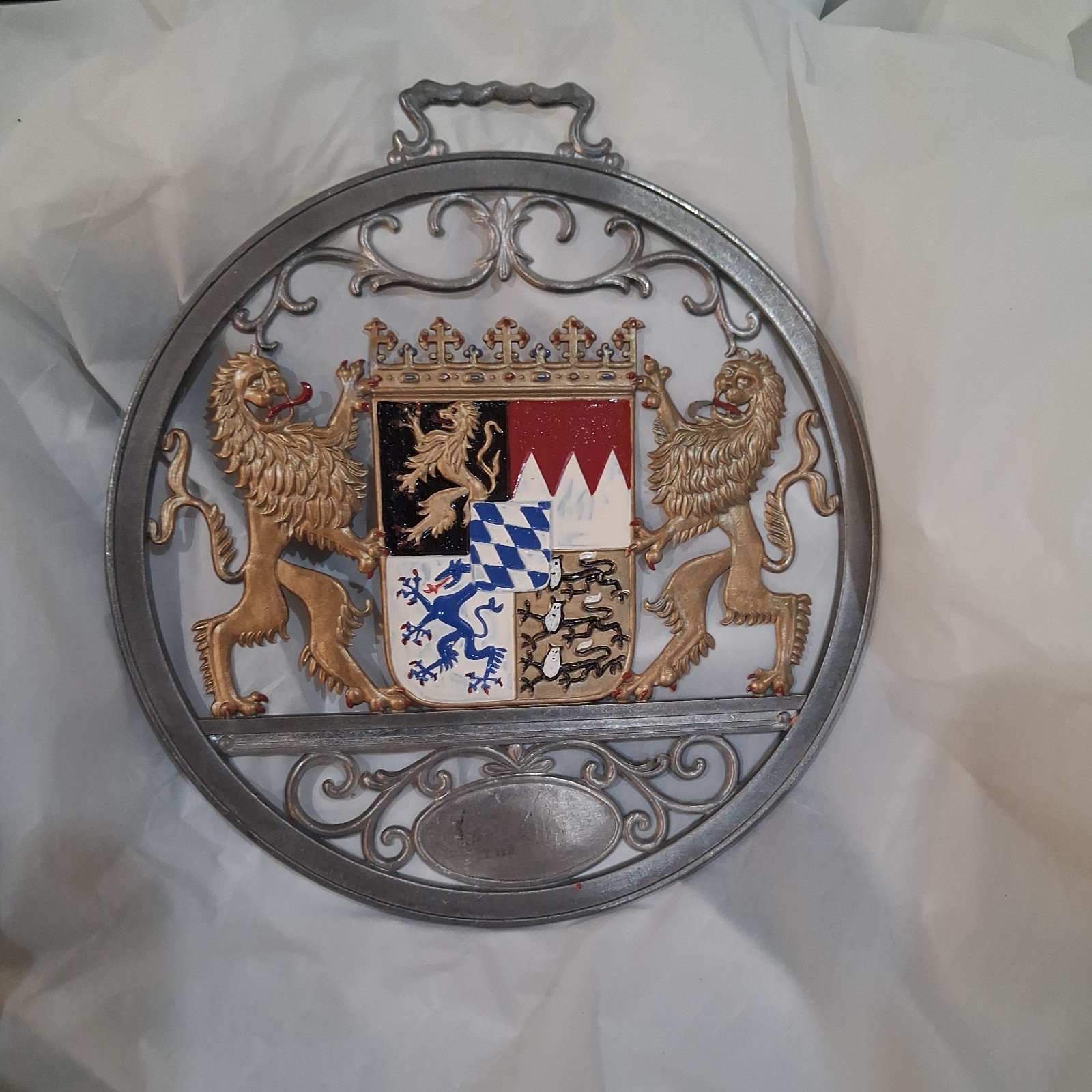 Wilhelm Schweizer German Pewter Zinnfiguren - OKTOBERFEST Bavarian Country Crest Wilhelm Schweizer German Pewter Zinnfiguren - OKTOBERFEST Bavarian Country Crest