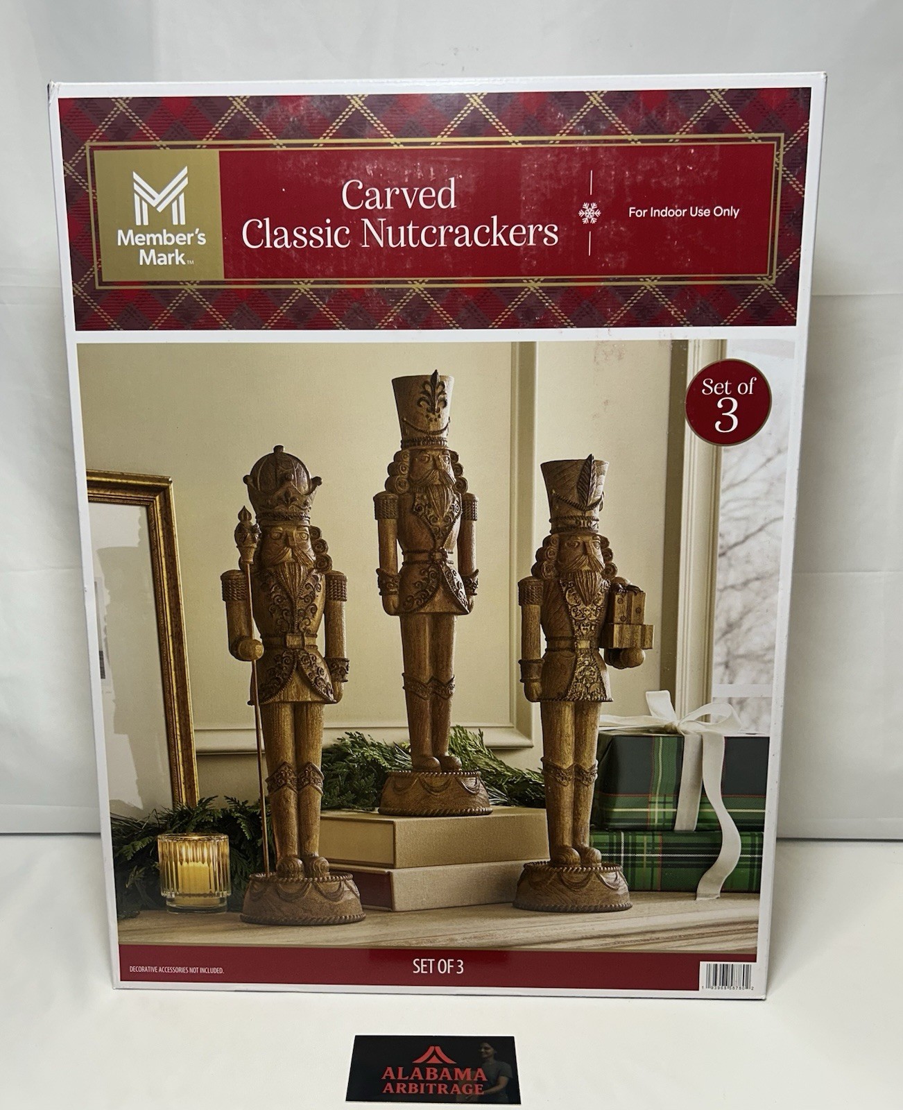 Members Mark Carved Classic Nutcrackers Set for Indoor Use Only New in Box Members Mark Carved Classic Nutcrackers Set for Indoor Use Only New in Box