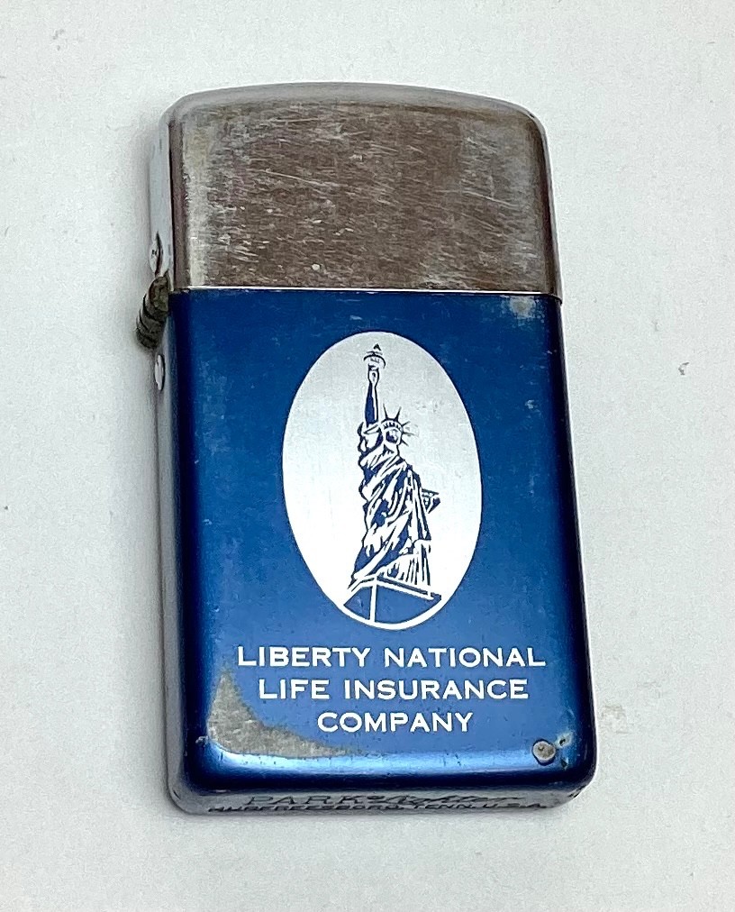 Vintage Blue Park City Lighter Liberty National Life Insurance Co. Vintage Blue Park City Lighter Liberty National Life Insurance Co.