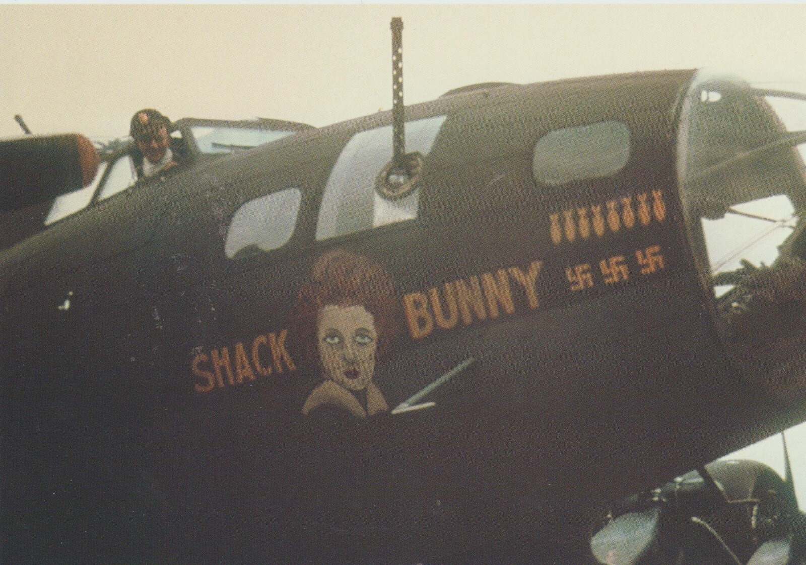 Frank Walls and B17F Shack Bunny of 385th BG  WW2 WWII Re-Print 4x6