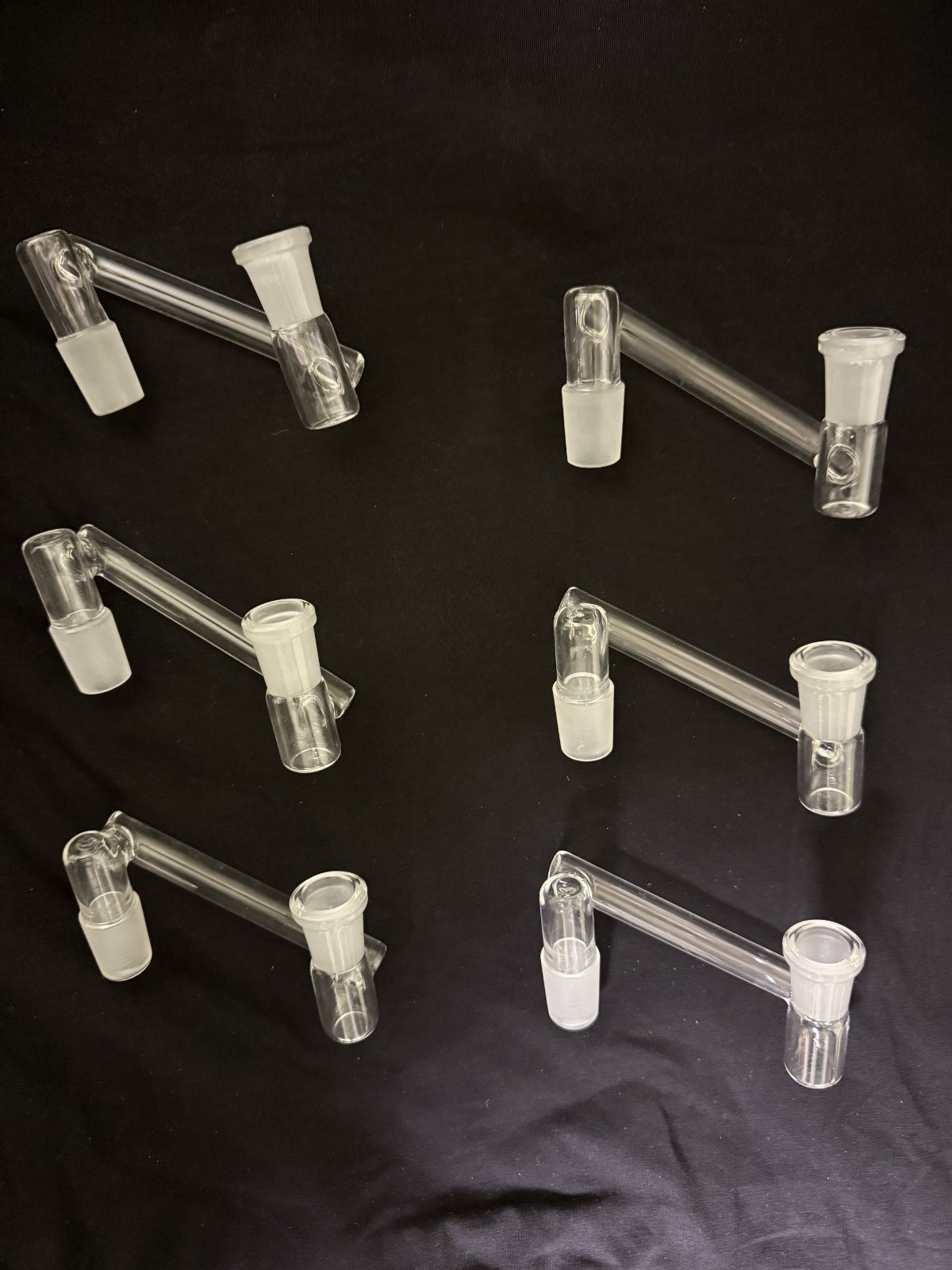 6 Glass Drop Down Adapter 18mm Male to 14mm Female for Bongs, Water Pipes Hookah