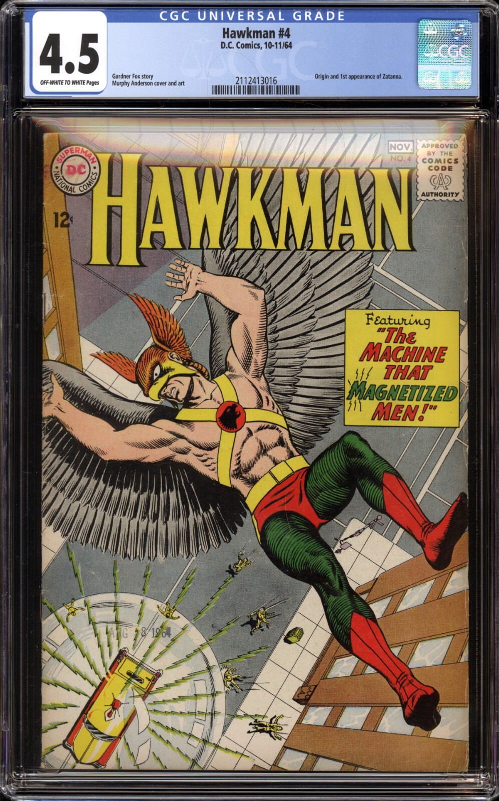Hawkman #4 CGC 4.5  First appearance Zatanna James Gunn Movie TheGradedComic