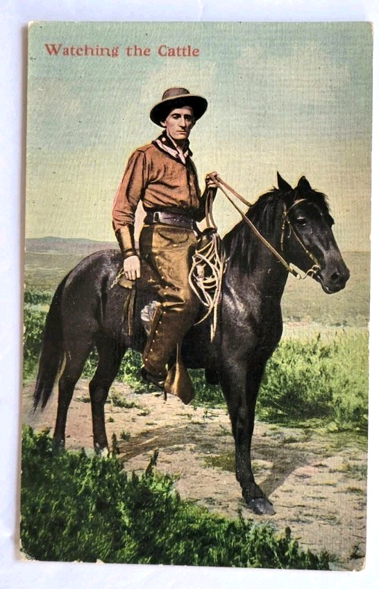 Antique Cowboy Postcard Antique Cowboy Postcard