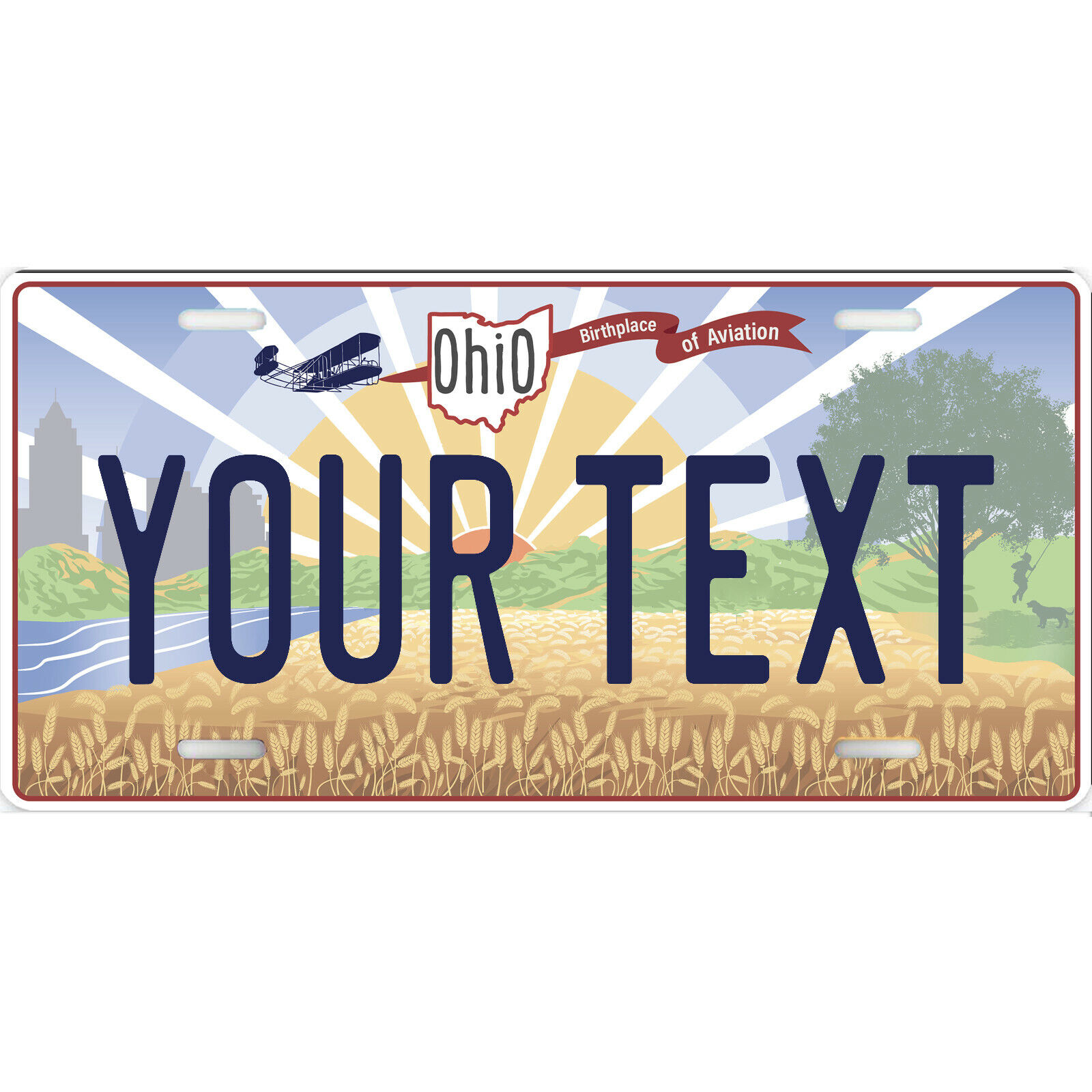  Ohio license plate Birthplace of Aviation  custom personalized YOUR TEXT 2000s
