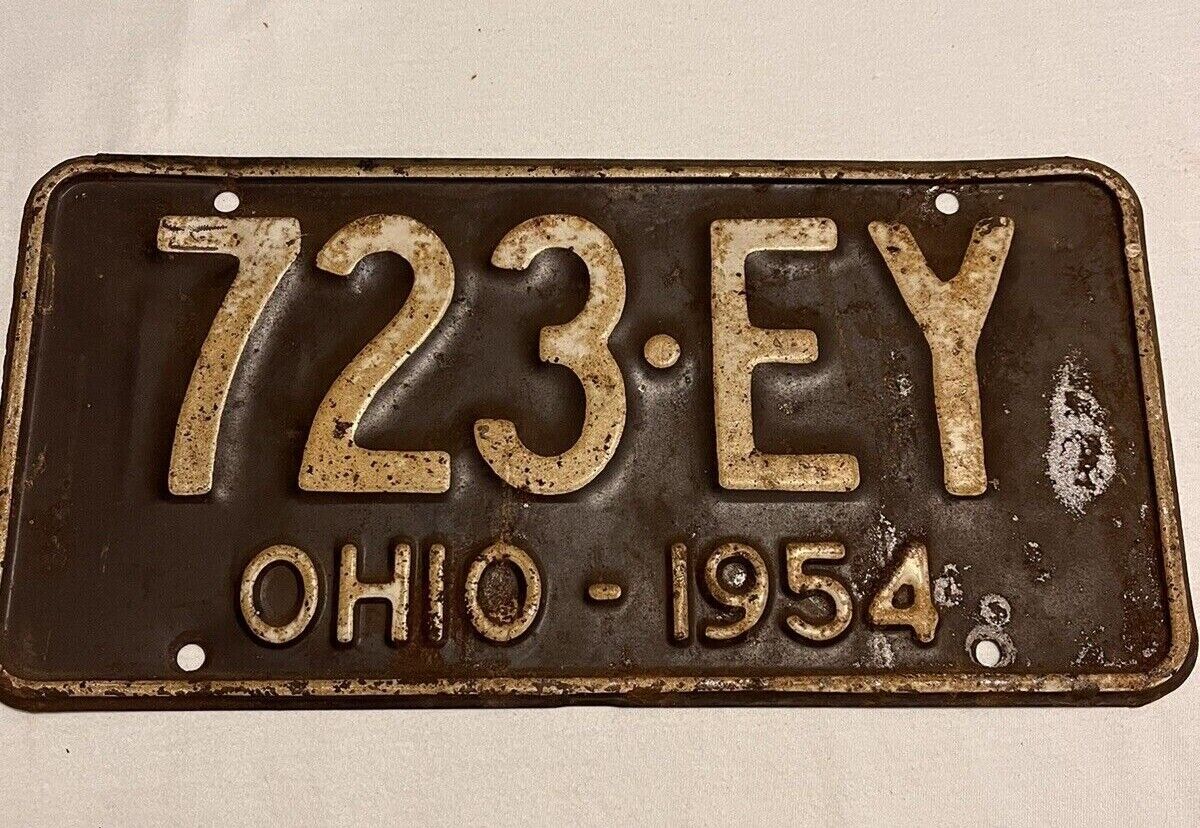 1954 Ohio Vintage License Plate
