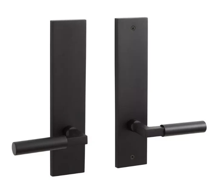 New Satin Black Tolland Solid Brass Dummy Entrance Set with Lever Handle - Left