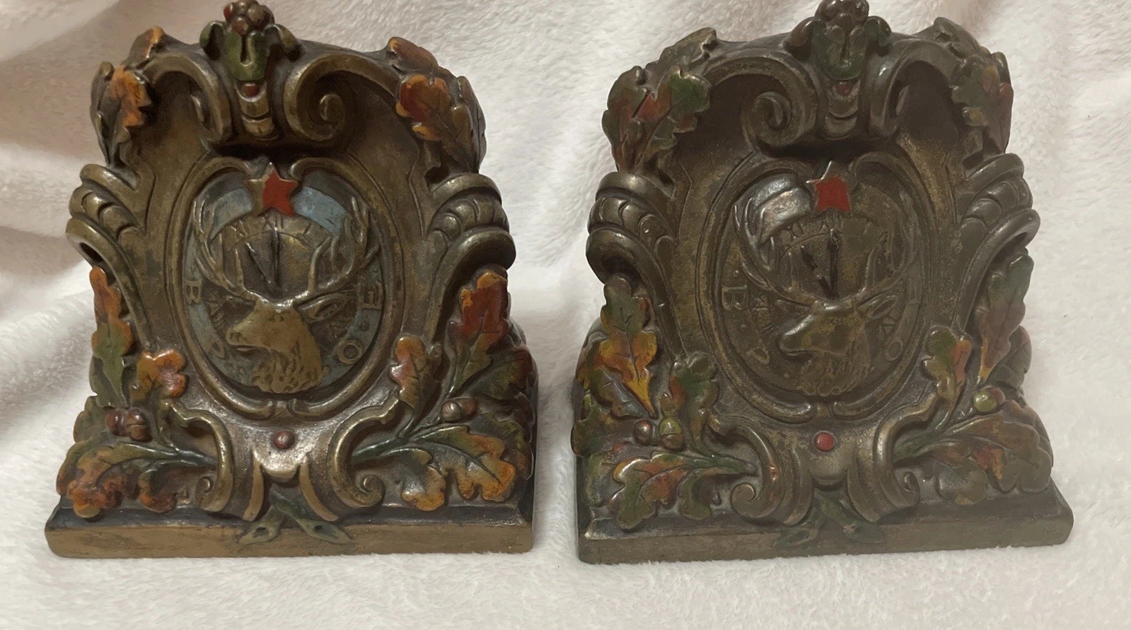 B.P.O.E. Elks Brass Bookends Pair Of Two - 100+ Years Old Vintage Antique *RARE* B.P.O.E. Elks Brass Bookends Pair Of Two - 100+ Years Old Vintage Antique *RARE*