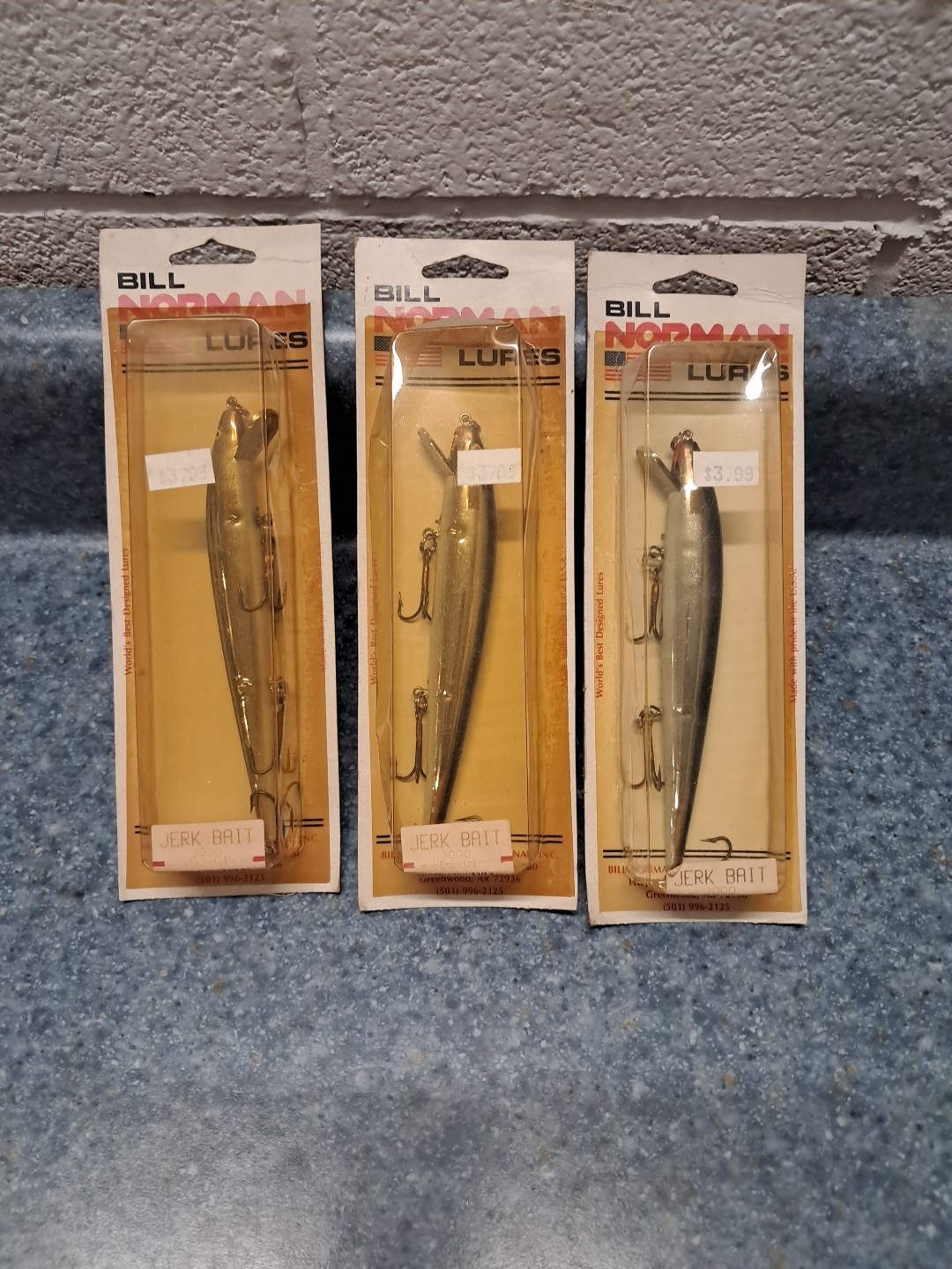 3 Vintage Bill Norman Jerkbait 3000 JB3 Rare