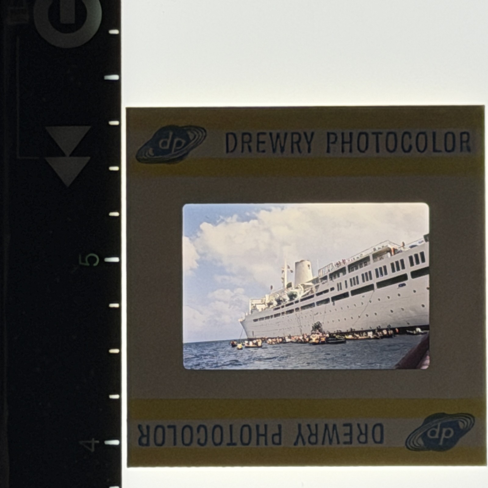 Vintage 1970s Cruise Ship Anchored With Kuna Canoes San Blas Panama Film Slide Vintage 1970s Cruise Ship Anchored With Kuna Canoes San Blas Panama Film Slide