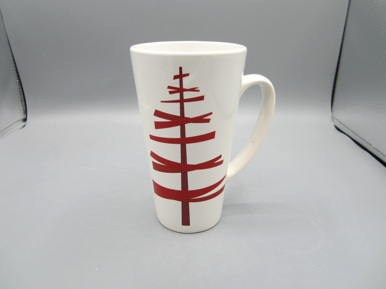 Starbucks Christmas White Red Stick Tree Coffee Tea Tall Mug 2012 16 oz (731) Starbucks Christmas White Red Stick Tree Coffee Tea Tall Mug 2012 16 oz (731)