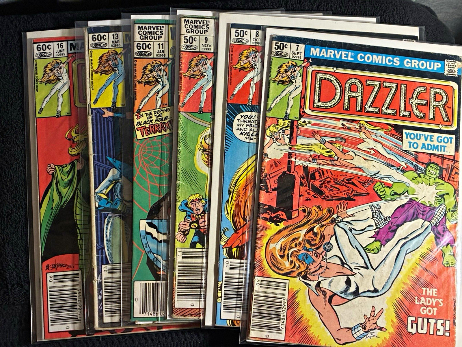 Dazzler #7 8 9 11 13 16 Marvel Comics 1981-82 Lot of 6 Newsstand Editions Dazzler #7 8 9 11 13 16 Marvel Comics 1981-82 Lot of 6 Newsstand Editions