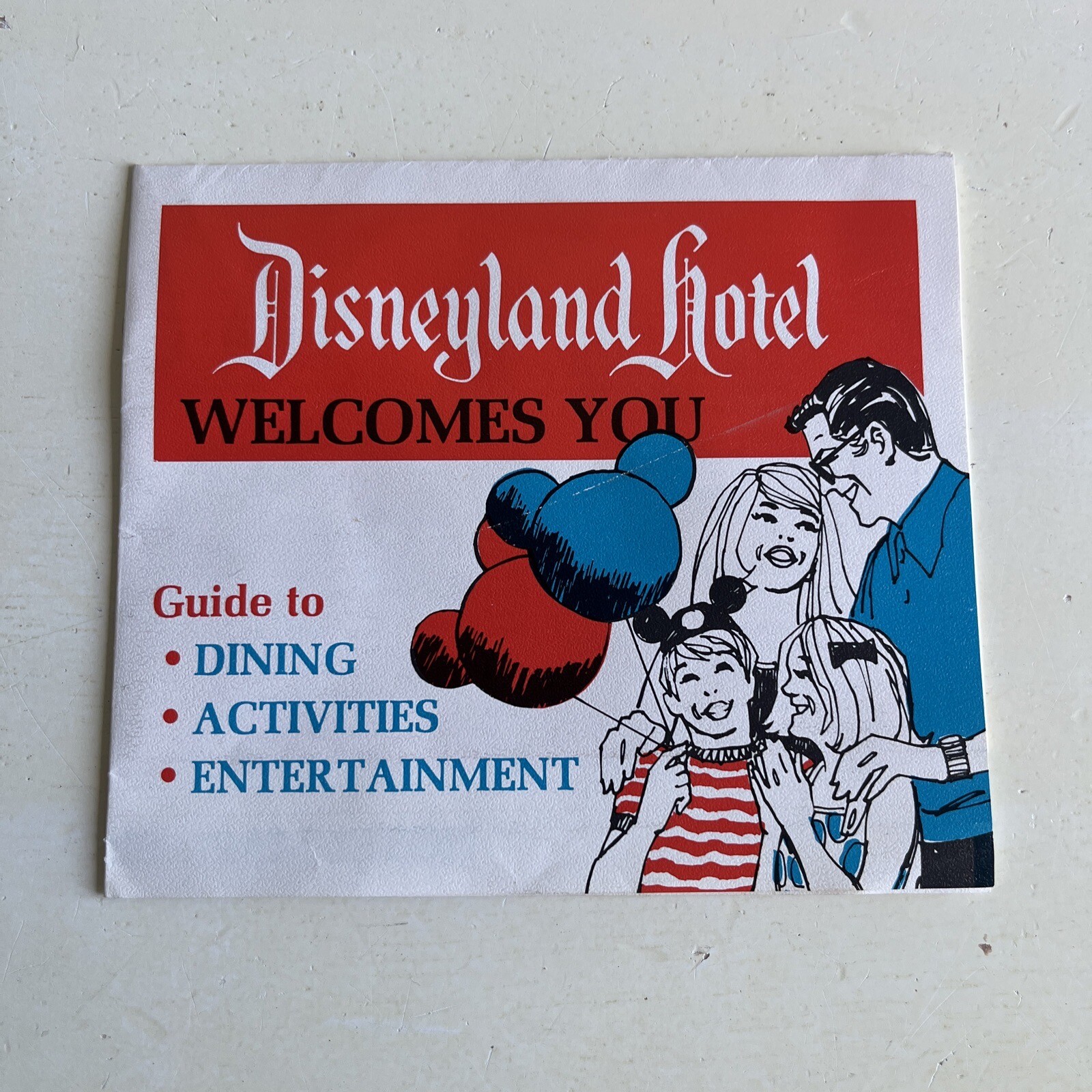 Walt Disney Disneyland Hotel Guide Map Brochure California Vintage