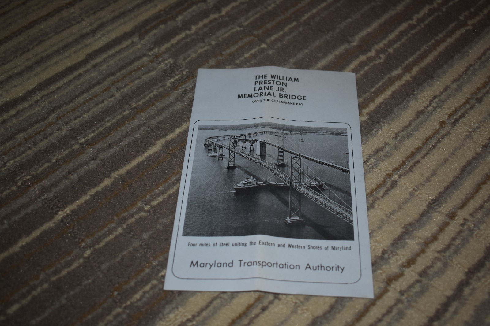 Vint The William Preston Lane Jr Memorial Bridge pamphlet Chesapeake Bay Bridge