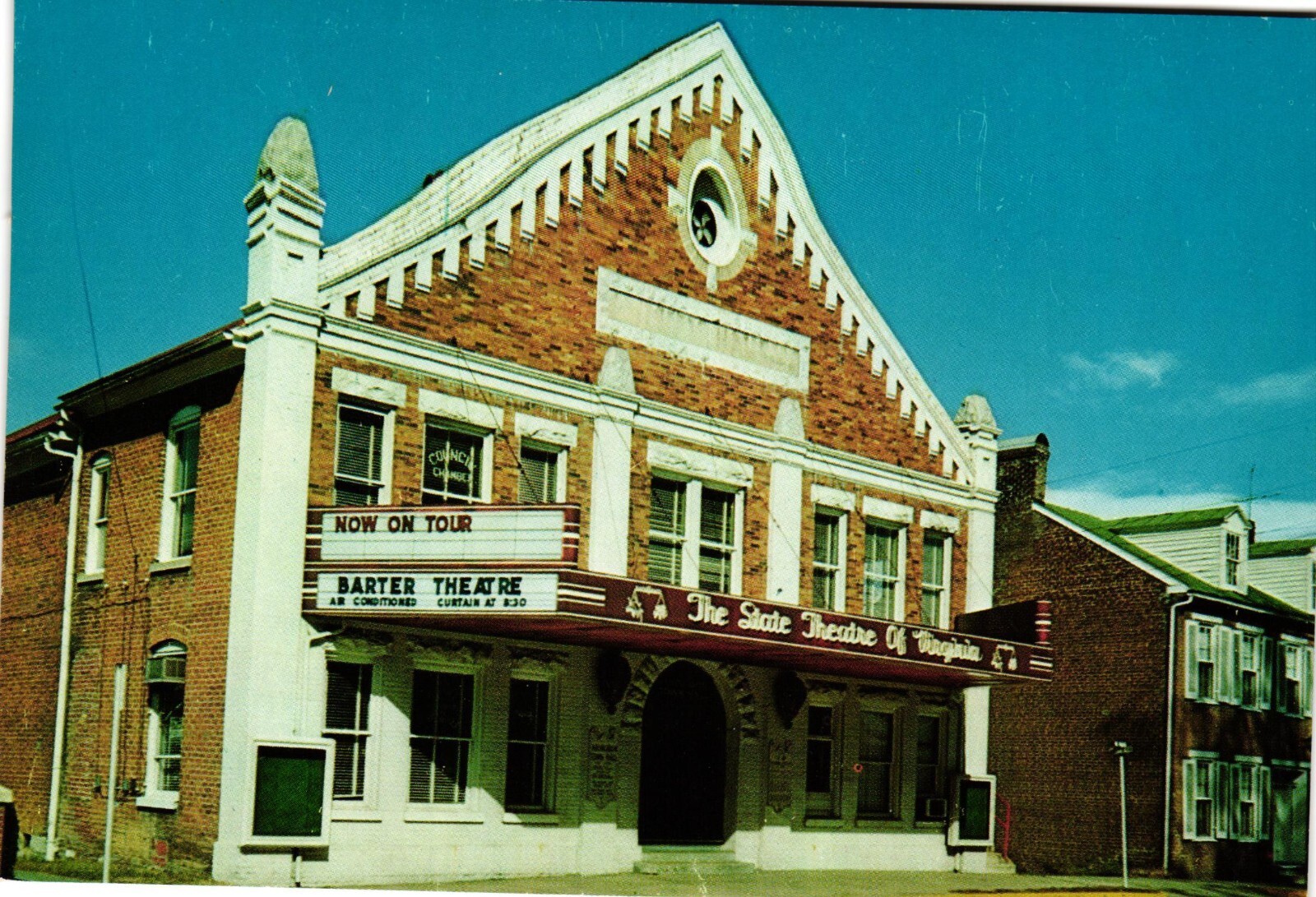 The Barter Theatre Abingdon Virginia VA Vintage Postcard Un-Posted c1950s