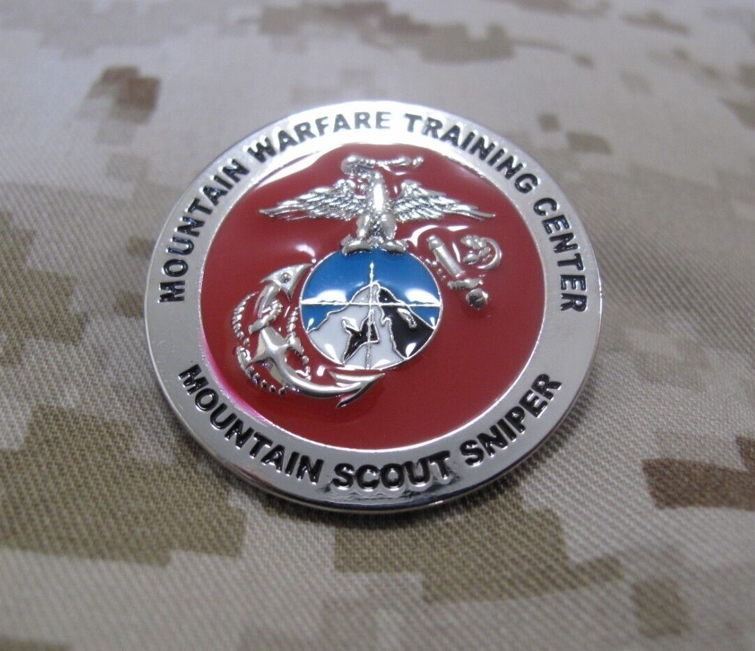 Mountain Scout Sniper Course Pin MARINE CORPS USMC Recon SEAL Badge Paddle