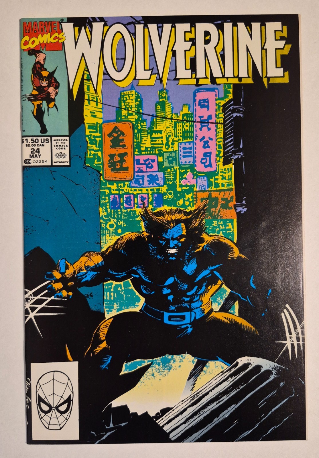 Wolverine #24 (1990, Marvel) VF/NM Vol 2 Jim Lee Cover