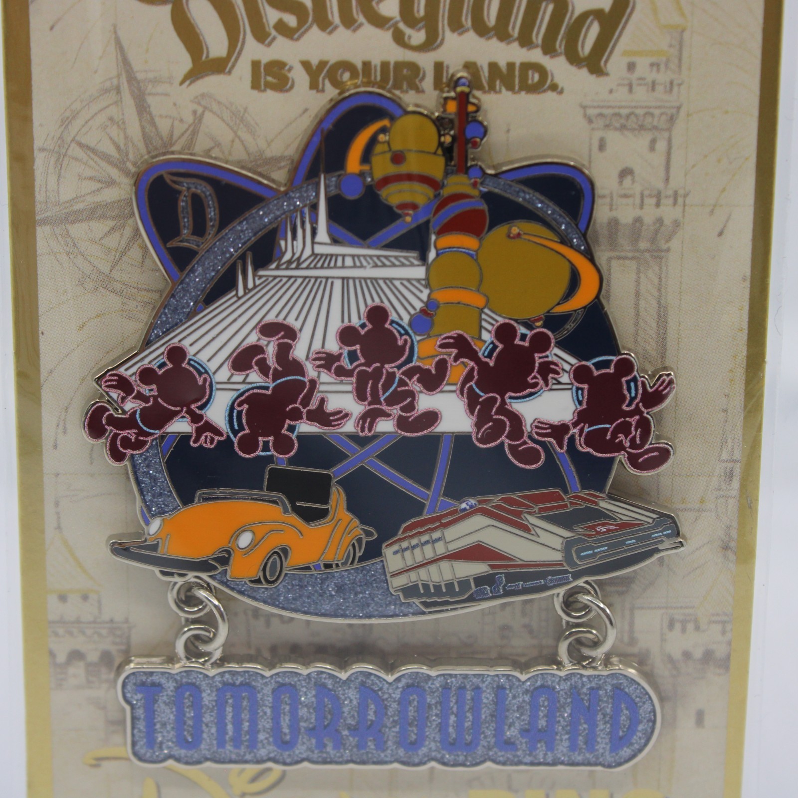 C2 Disney DLR LE Pin Disneyland Is Your Land Tomorrrowland Space Mountain