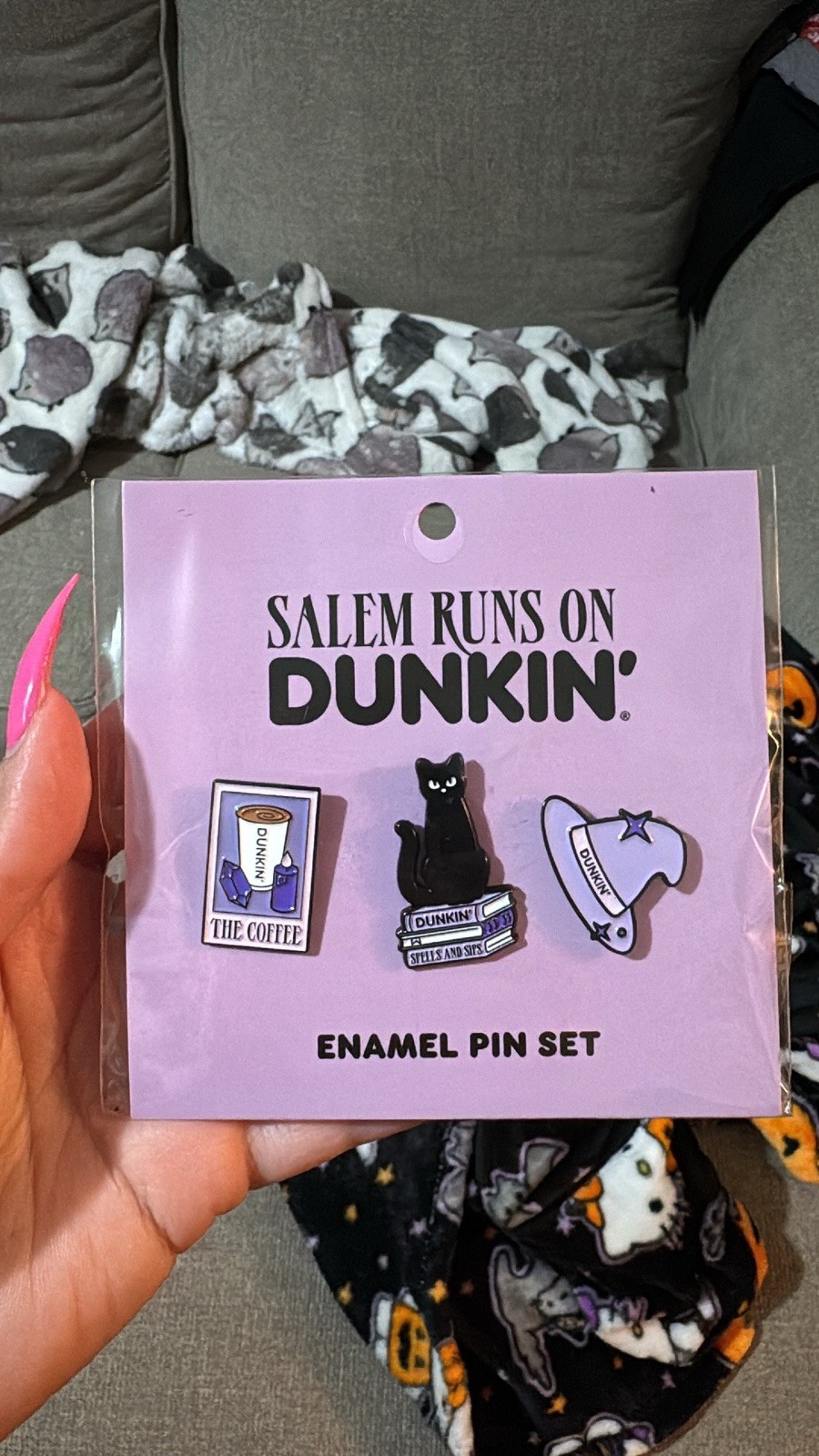 Salem Runs On Dunkin - Enamel Pin Set Of 3 Pins - Halloween 2025
