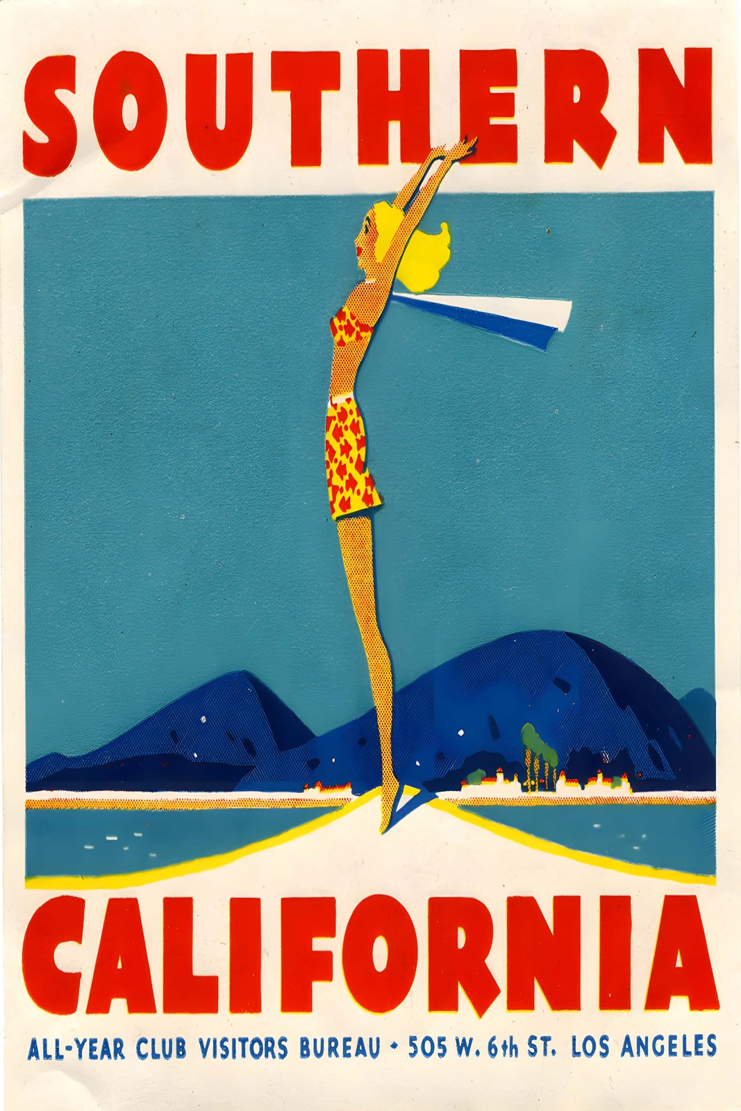 Southern California (1930s) Travel Poster - Retro Home Decor 🏖️ 24x36”