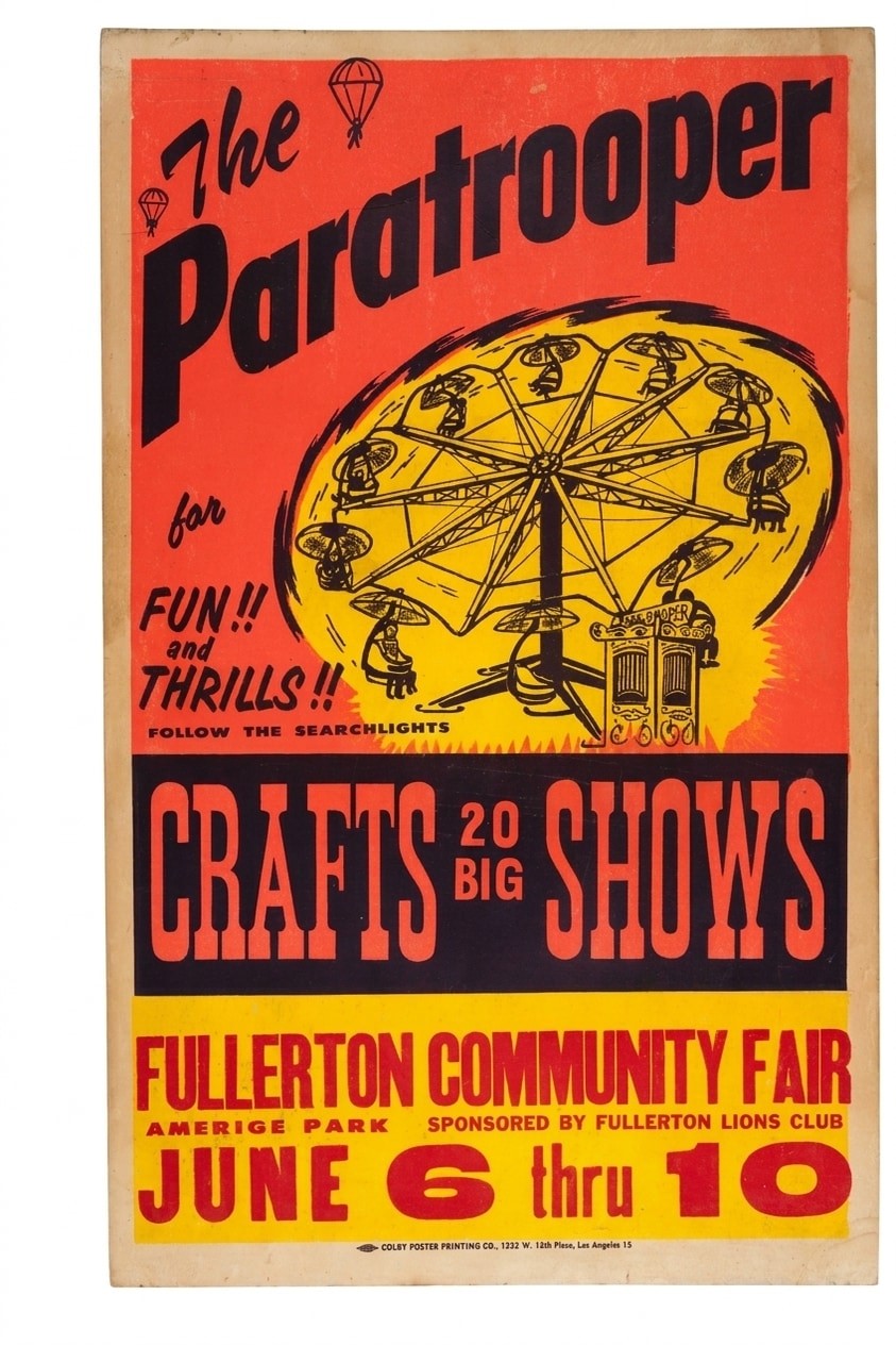 The Paratrooper Vintage Fair Poster 1950s 🎨 16x24” Premium Matte Paper The Paratrooper Vintage Fair Poster 1950s 🎨 16x24” Premium Matte Paper