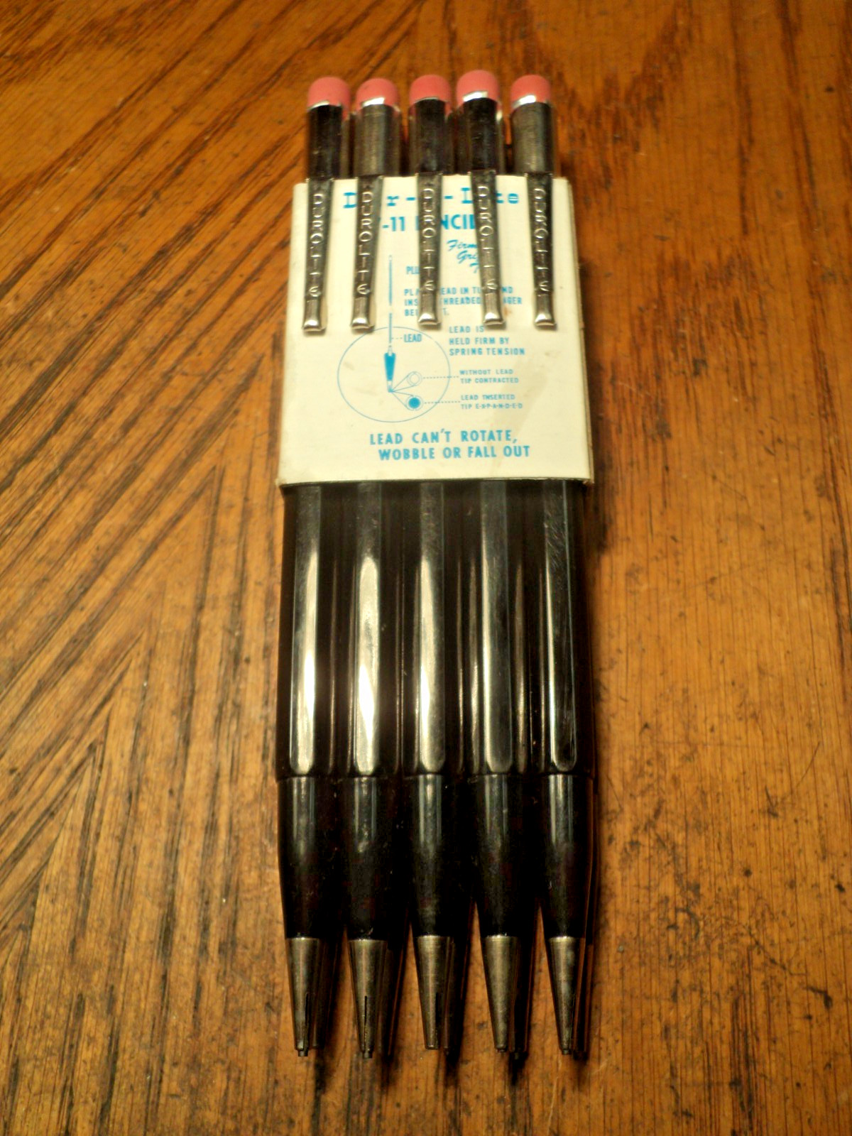 Vintage 10 Pack Durolite Mechanical Pencil Black Body & Tip NOS Seconds? 5-3/4 Vintage 10 Pack Durolite Mechanical Pencil Black Body & Tip NOS Seconds? 5-3/4