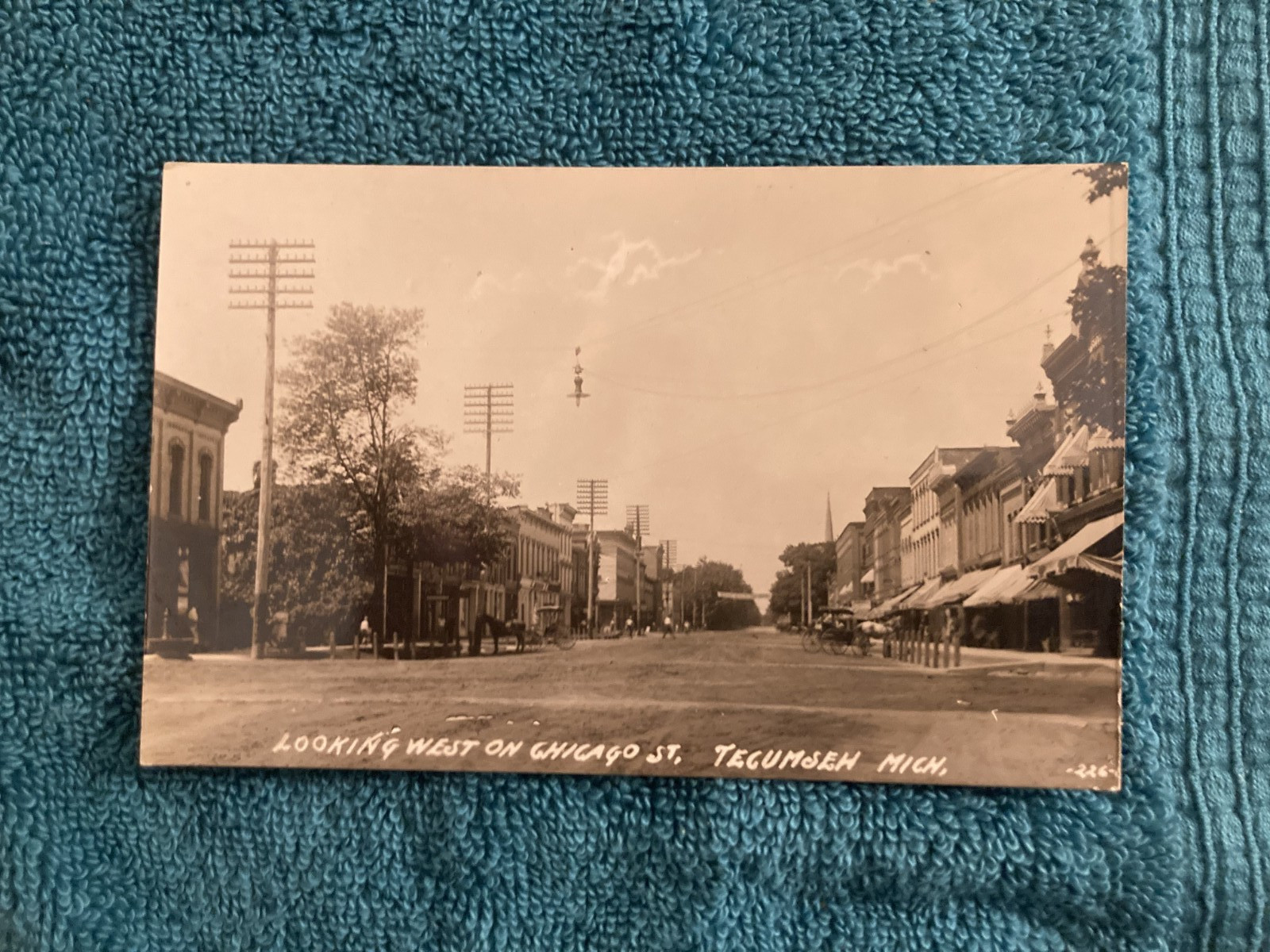 RPPC Tecumseh Michigan Chicago Street Posted 1910 RPPC Tecumseh Michigan Chicago Street Posted 1910
