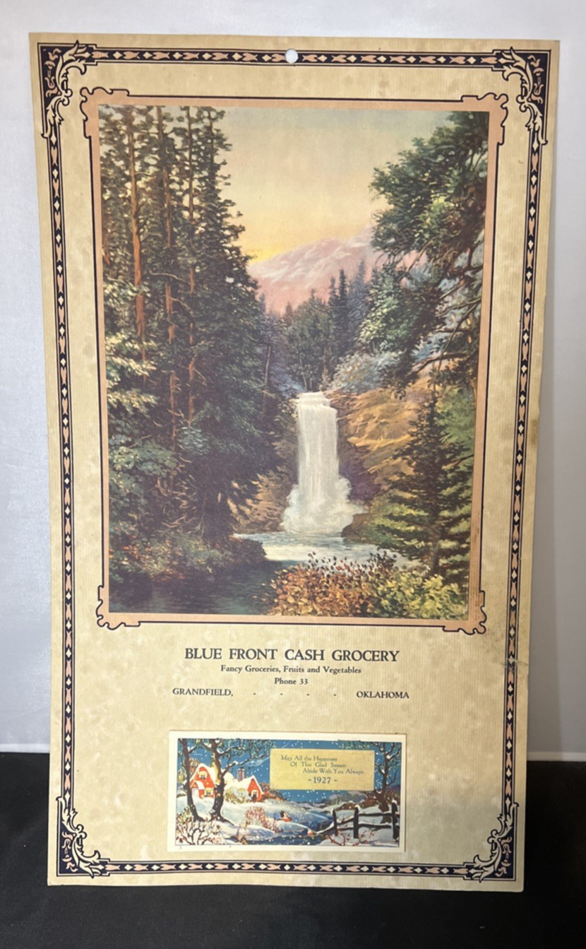 ANTIQUE 1927 Grocery Store Calendar Complete /Excellent Condition