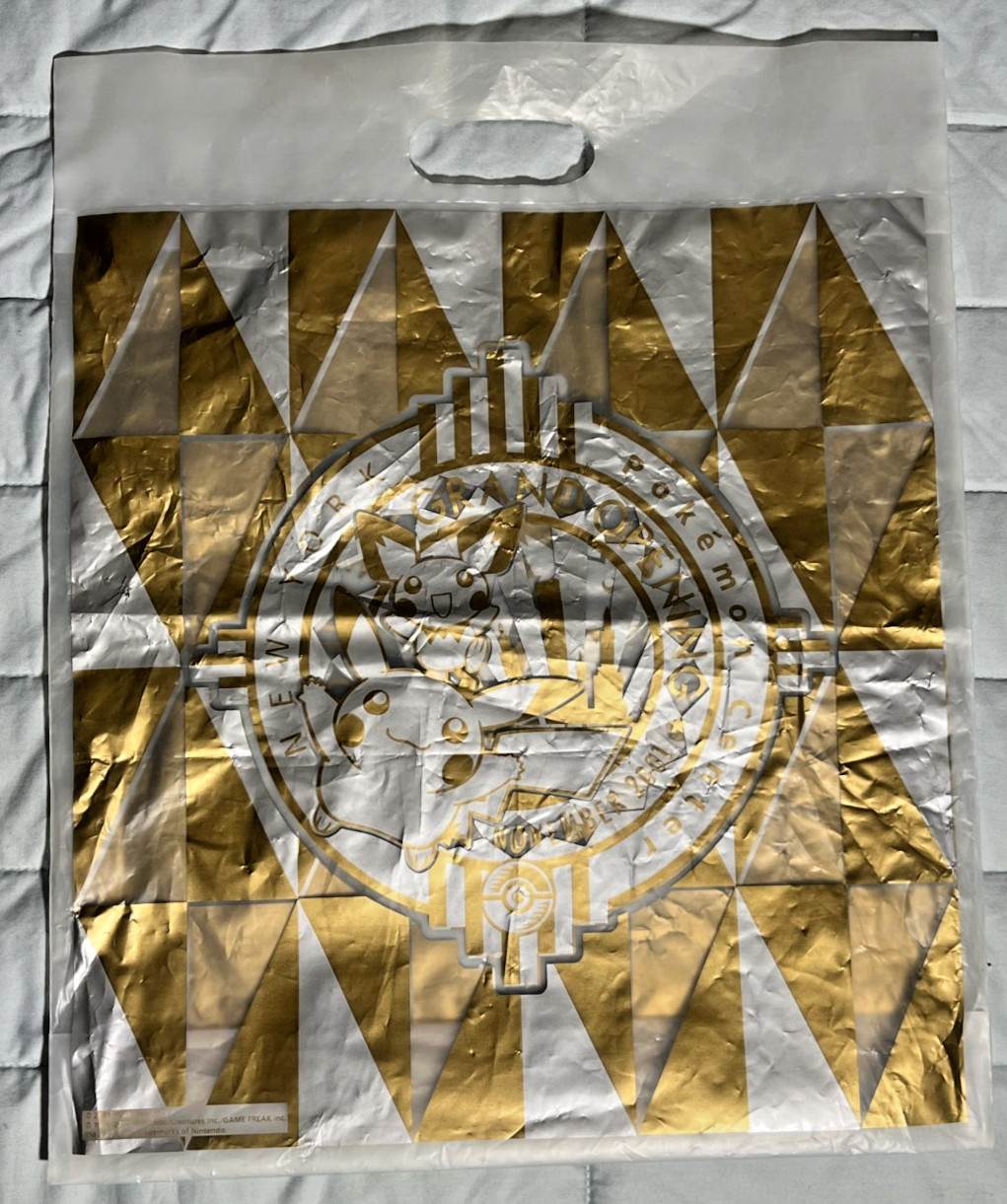 Vintage 2001 Pokemon Center NY Grand Opening Shopping Bag Promo Pikachu Limited Vintage 2001 Pokemon Center NY Grand Opening Shopping Bag Promo Pikachu Limited