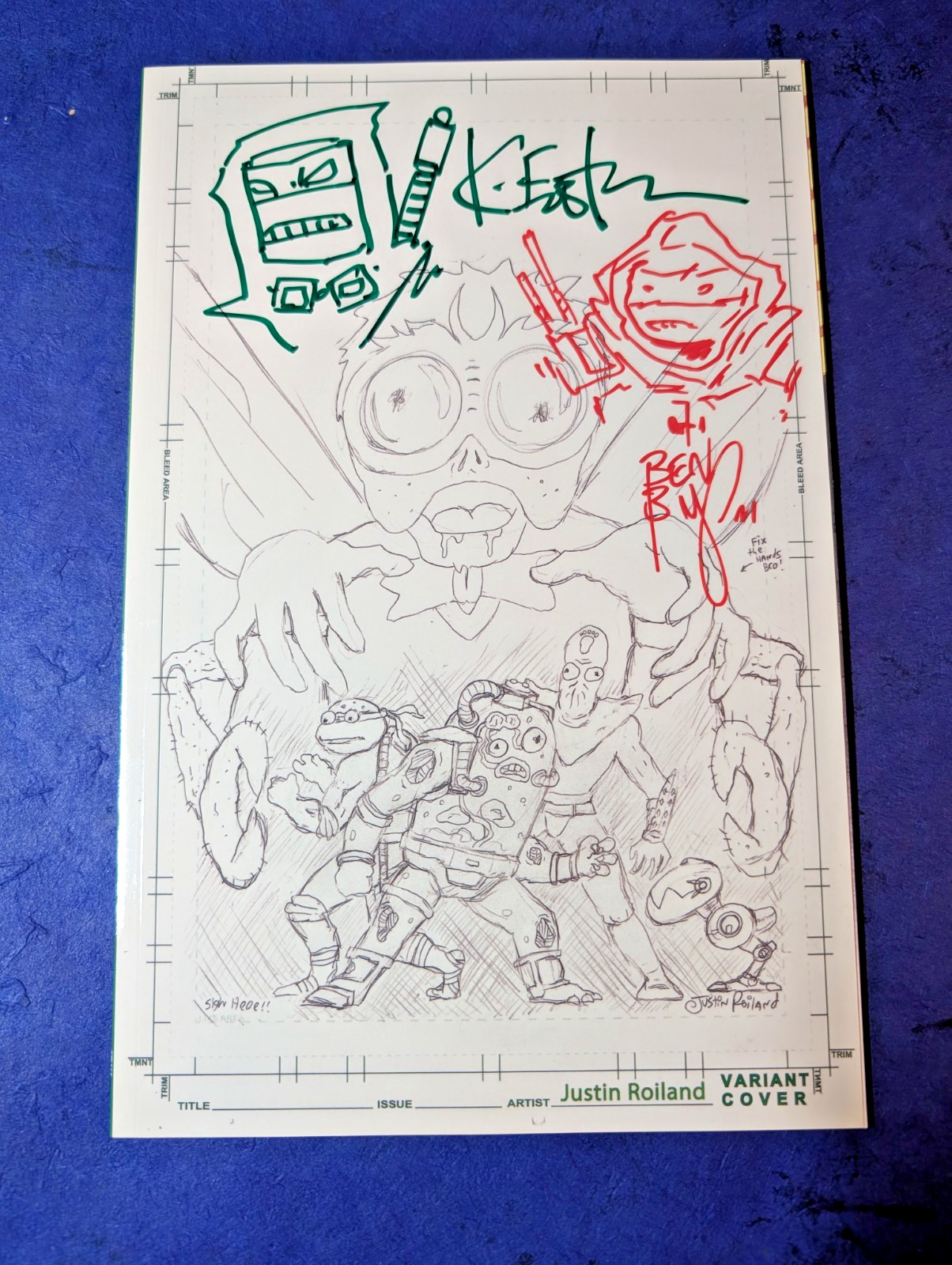 IDW TMNT The Last Ronin #3 - Kevin Eastman Justin Roiland Sketch Ben Bishop NM/M IDW TMNT The Last Ronin #3 - Kevin Eastman Justin Roiland Sketch Ben Bishop NM/M