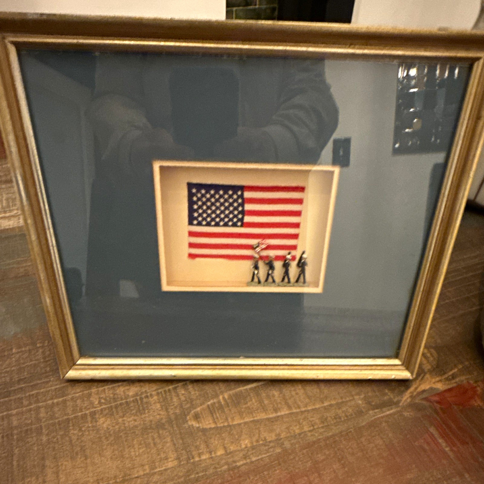 U.S. Navy Bicentennial 1976 Framed Picture Militaria Display