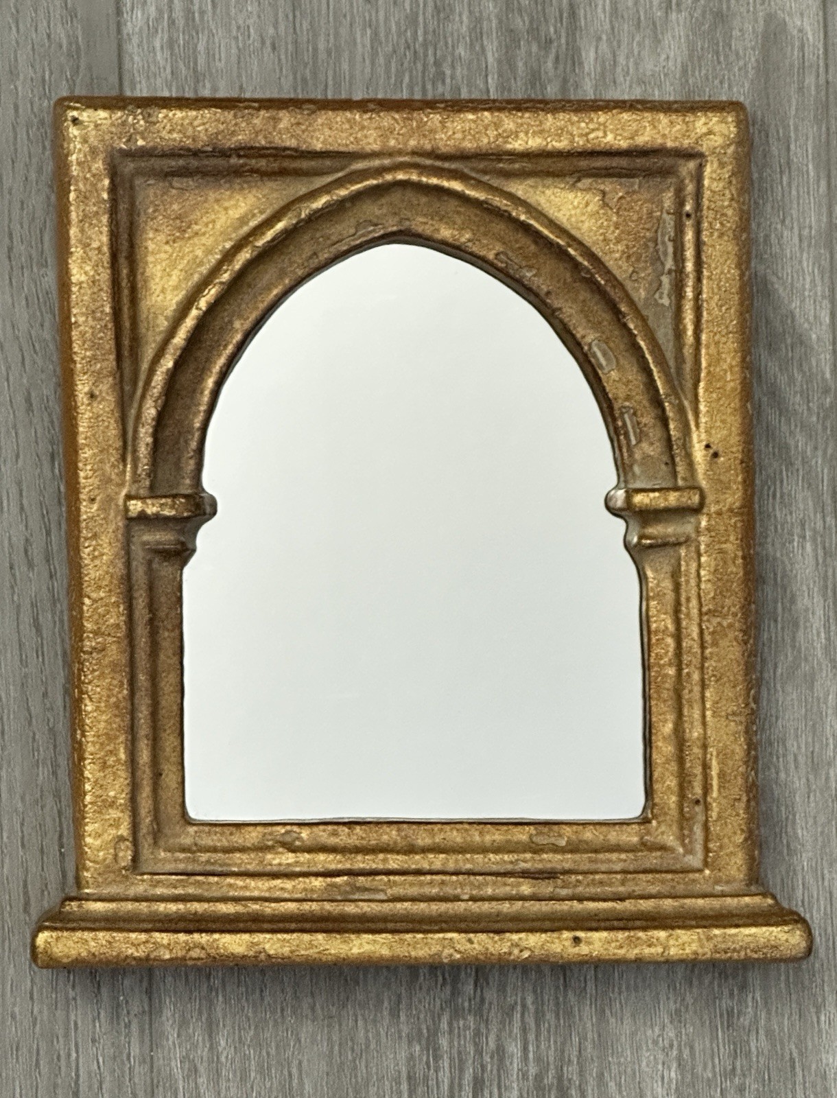 Vtg Kulicke Collection Replica 15thC Italian Gothic Arch Mirror Gold MCS R61647