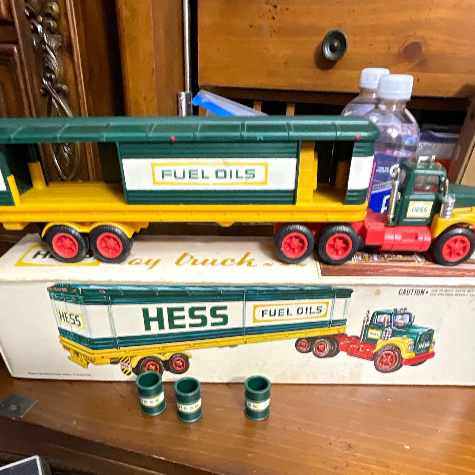 Hess Pre-1980 Gas & Oil Fuel Oils Gasoline Toy Truck Trailer w/ Box