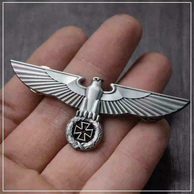 WWII German Army Eagle Medal WW2 Germany Iron Cross Badge Military Cap Hat Pins#