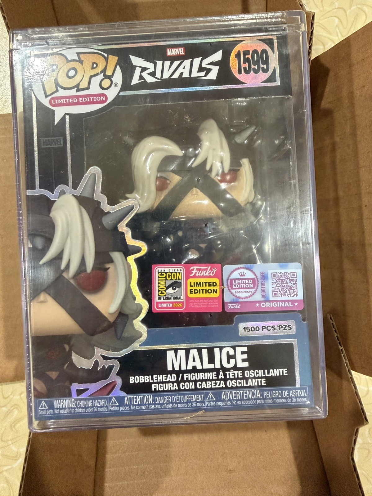 Funko Pop Marvel Rivals Malice 1500 SDCC 2026 LEGENDARY IN HAND Funko Pop Marvel Rivals Malice 1500 SDCC 2026 LEGENDARY IN HAND