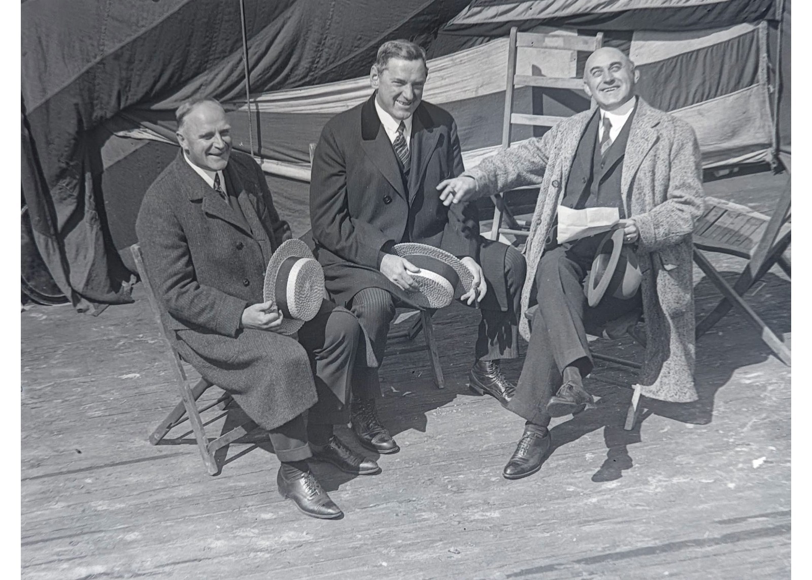 1924 Boston Mayor James Michael Curley Gov Cox World Flight Glass Negative OOAK