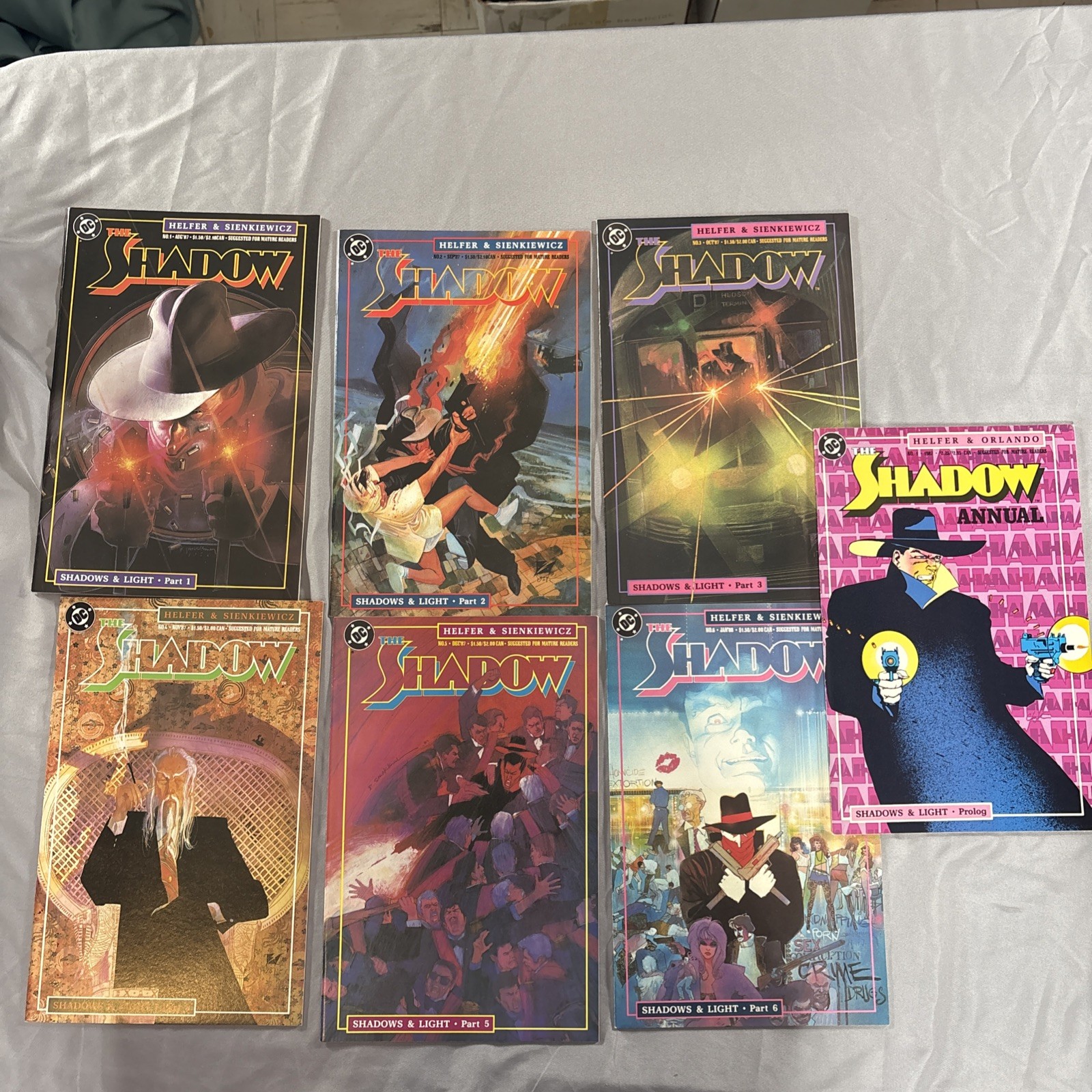 The Shadow, Shadows and Light #1-6 plus Prolog, Annual #1, Bill Sienkiewicz, DC The Shadow, Shadows and Light #1-6 plus Prolog, Annual #1, Bill Sienkiewicz, DC