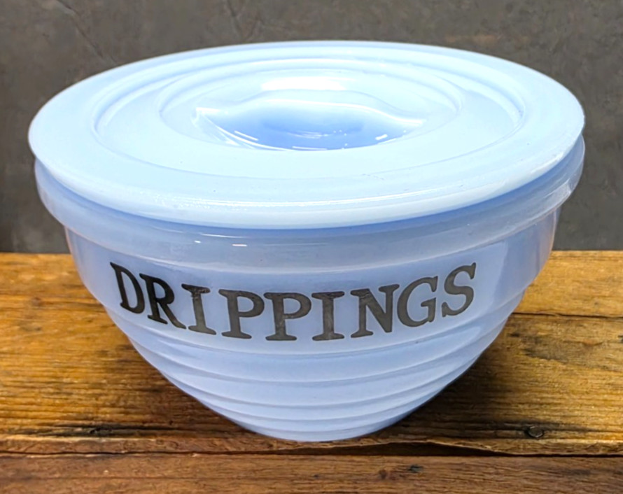 Vintage, Rare, Jeanette DELPHITE BLUE DRIPPINGS bowl LID ONLY 4.75 Vintage, Rare, Jeanette DELPHITE BLUE DRIPPINGS bowl LID ONLY 4.75