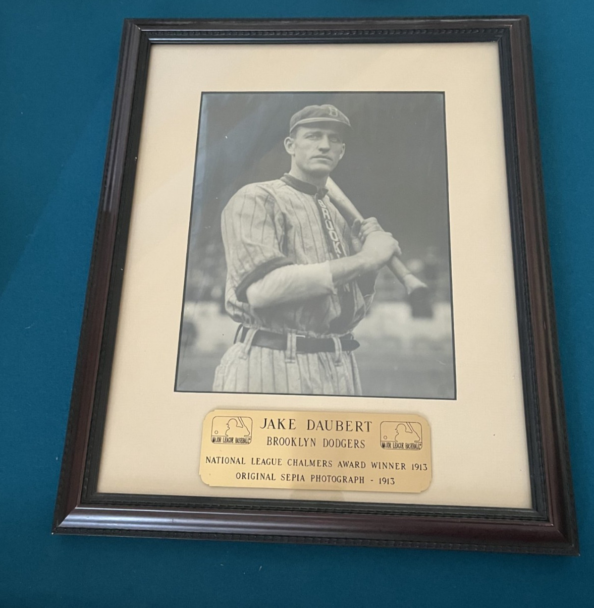 MLB - JAKE DAUBERT - 1913 SEPIA TONE PHOTO