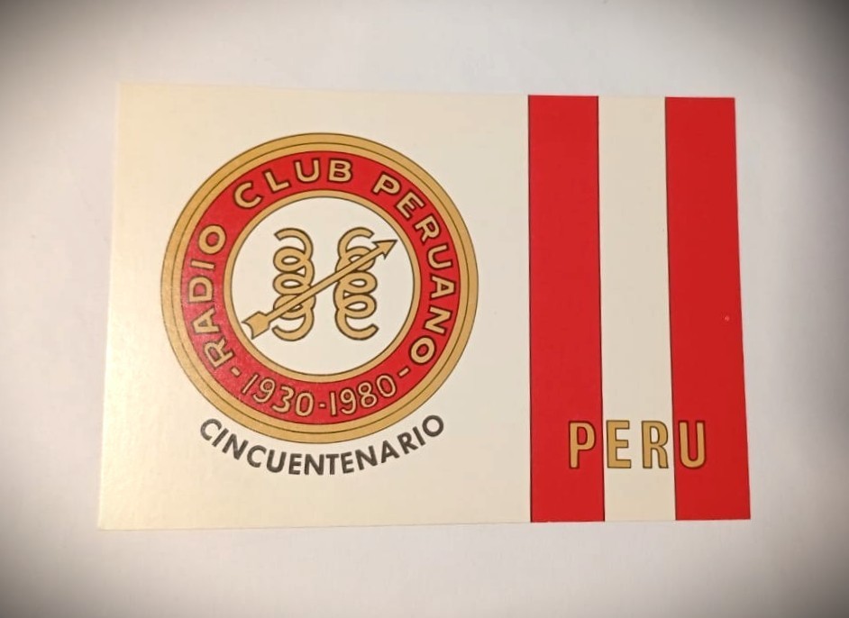 NEW OLD STOCK-SQL CARD PERU-Conmemorative 50 anniversary-Radio Club Peruano