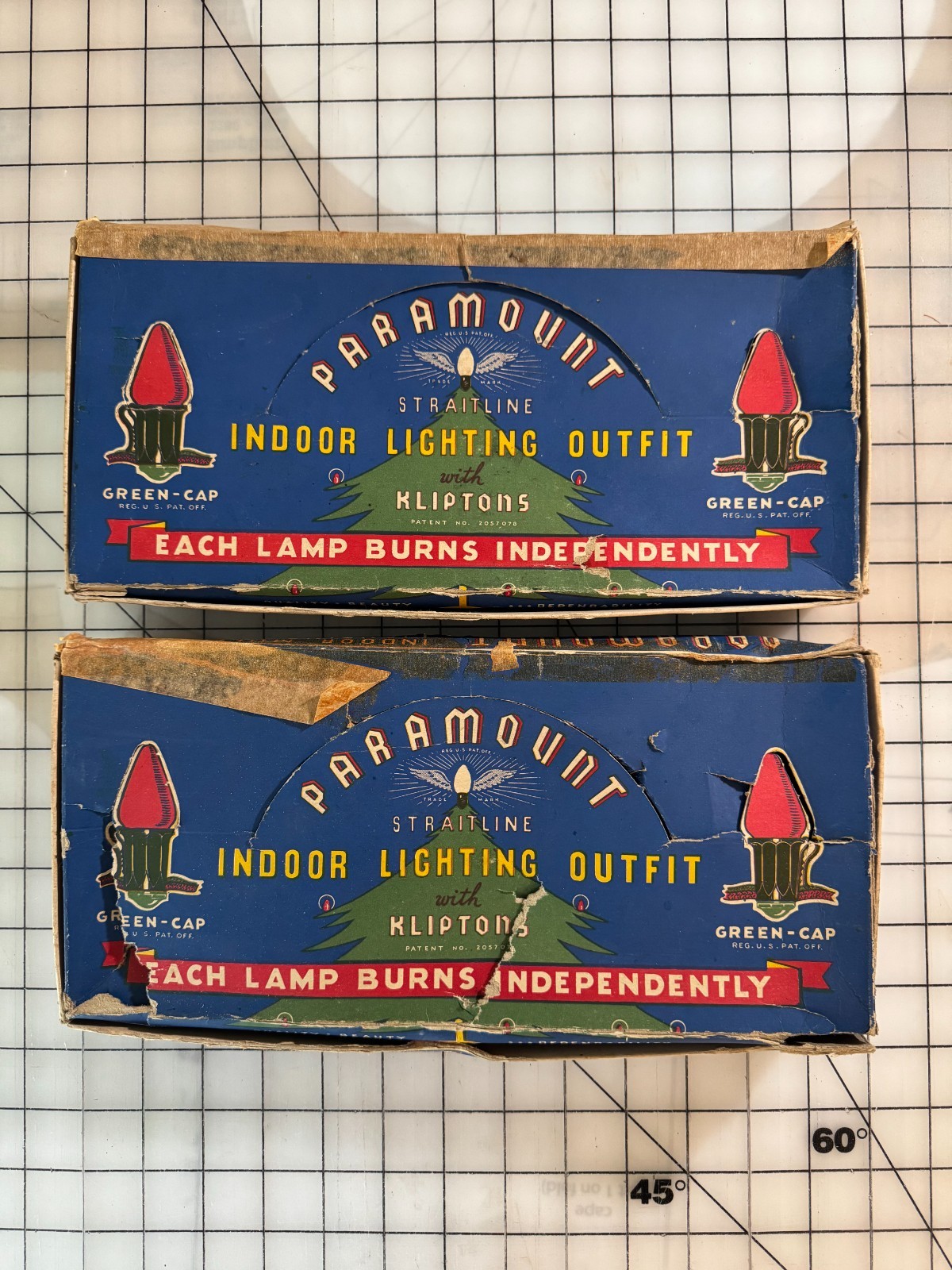 Vintage Paramount Straitline Indoor Christmas Lights Kliptons Box 2 lot Tested Vintage Paramount Straitline Indoor Christmas Lights Kliptons Box 2 lot Tested