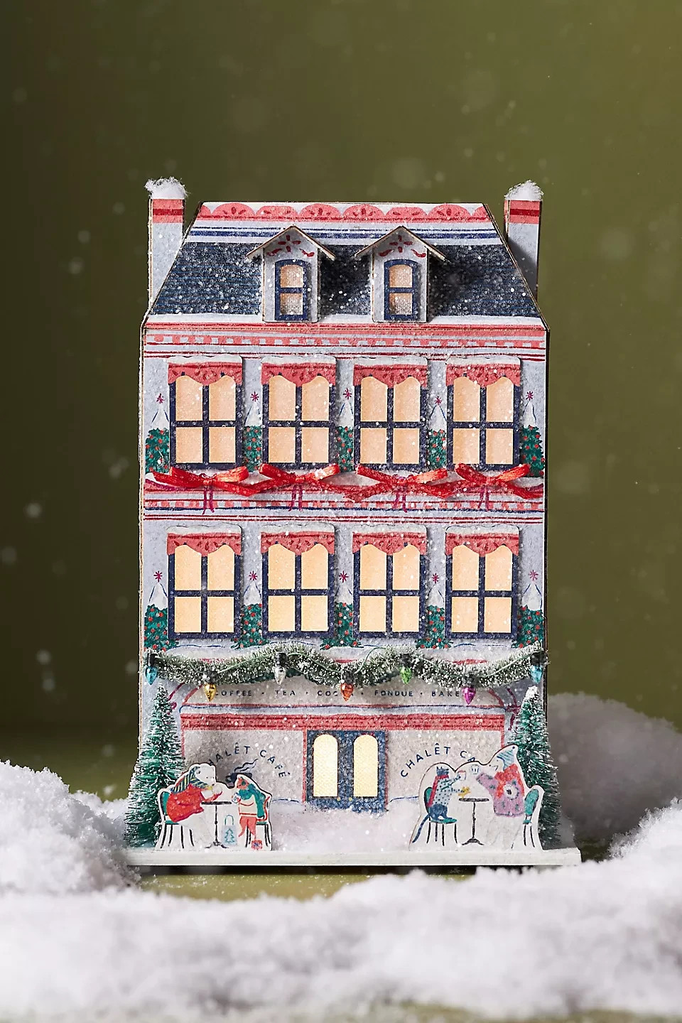 Anthropologie Emily Taylor Light-Up Holiday House Chalet Cafe Coffee Shop NEW Anthropologie Emily Taylor Light-Up Holiday House Chalet Cafe Coffee Shop NEW