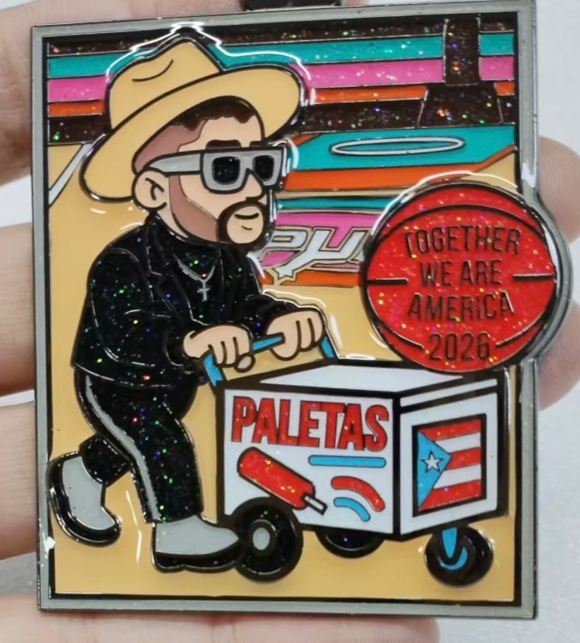 FIESTA 2026 BAD BUNNY THEMED PALETERO -TOGETHER WE ARE AMERICA -IMMEDIATE SHIP