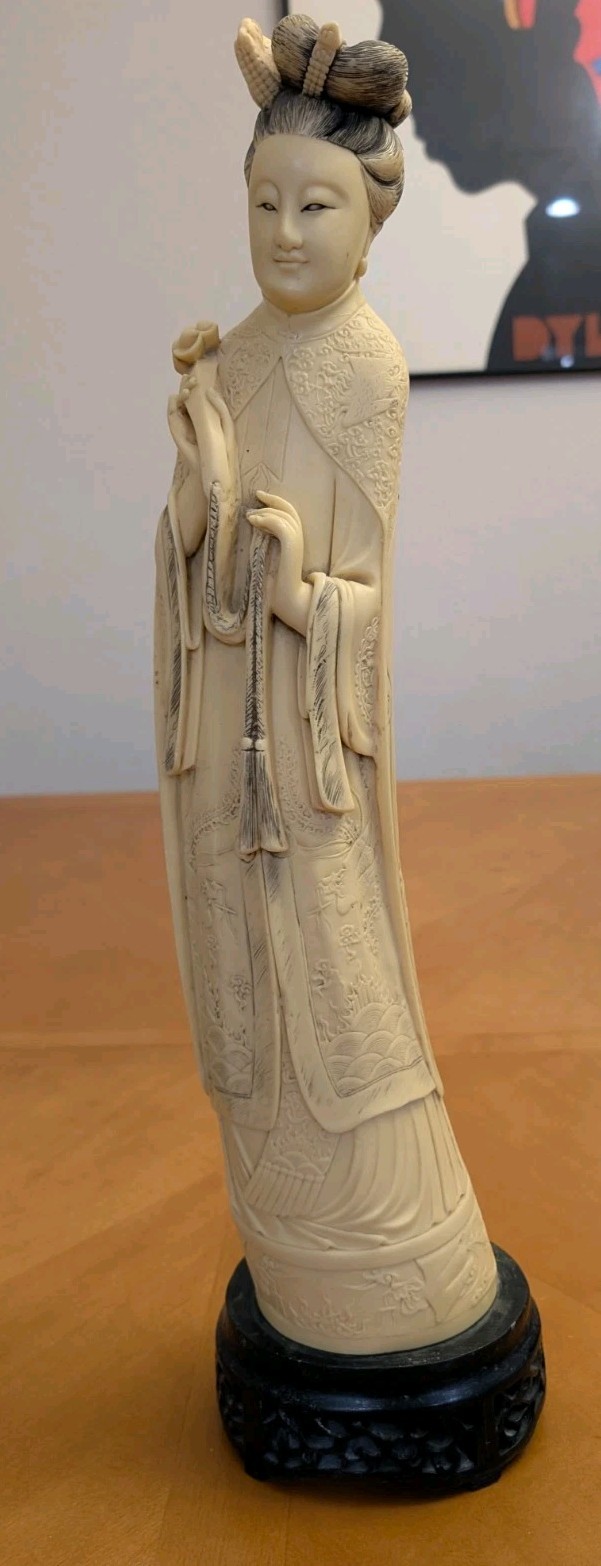 Large Vintage Asian Lady Figurine Statue 22