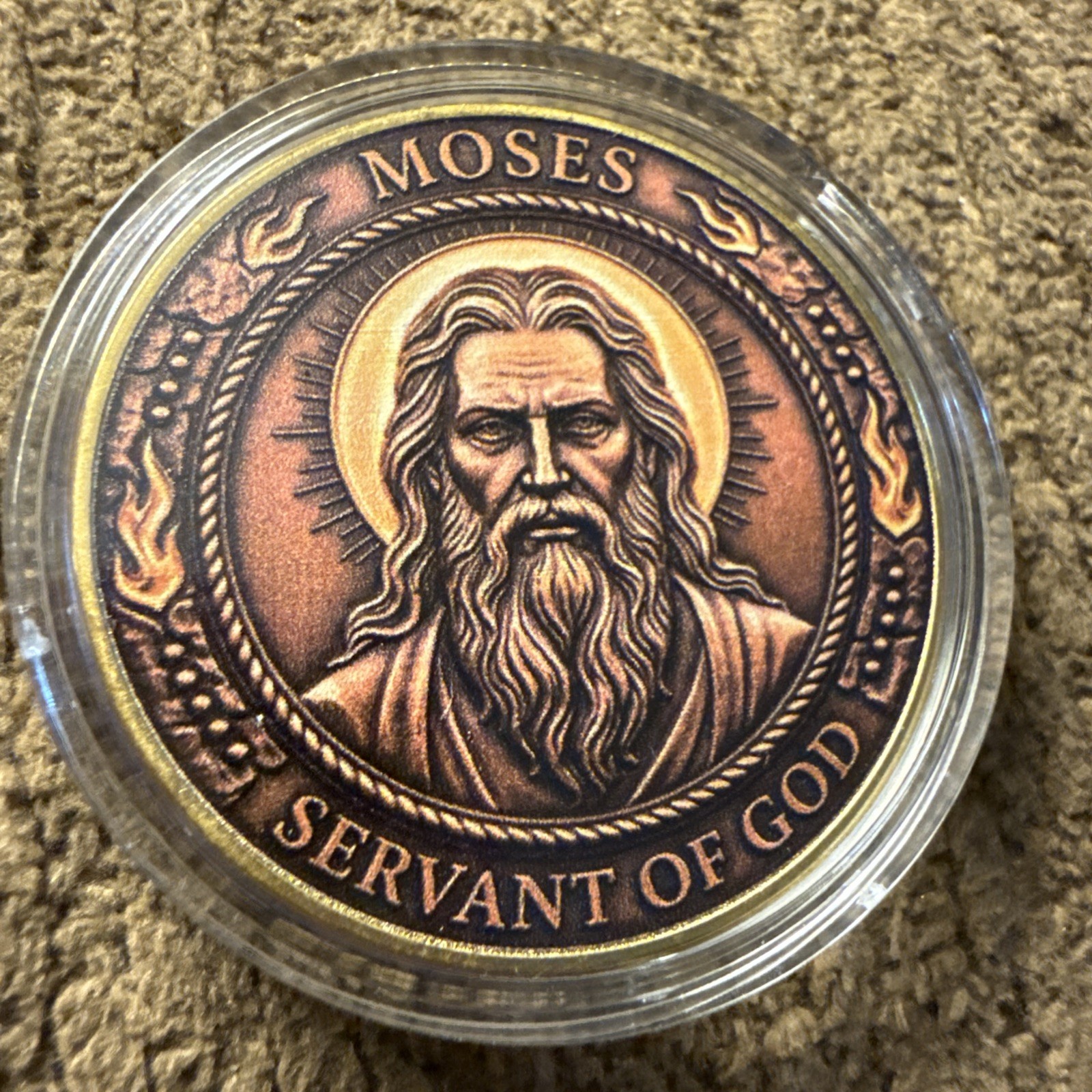 “MOSES” Servant Of God With The Ten Commandments Commerative Coin “MOSES” Servant Of God With The Ten Commandments Commerative Coin