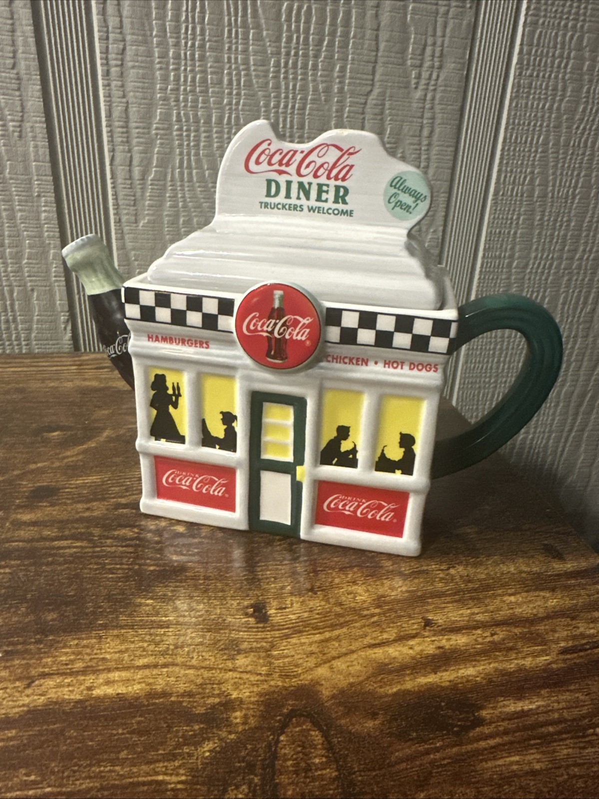 Vintage 1999 Coca-Cola Diner Teapot Enesco