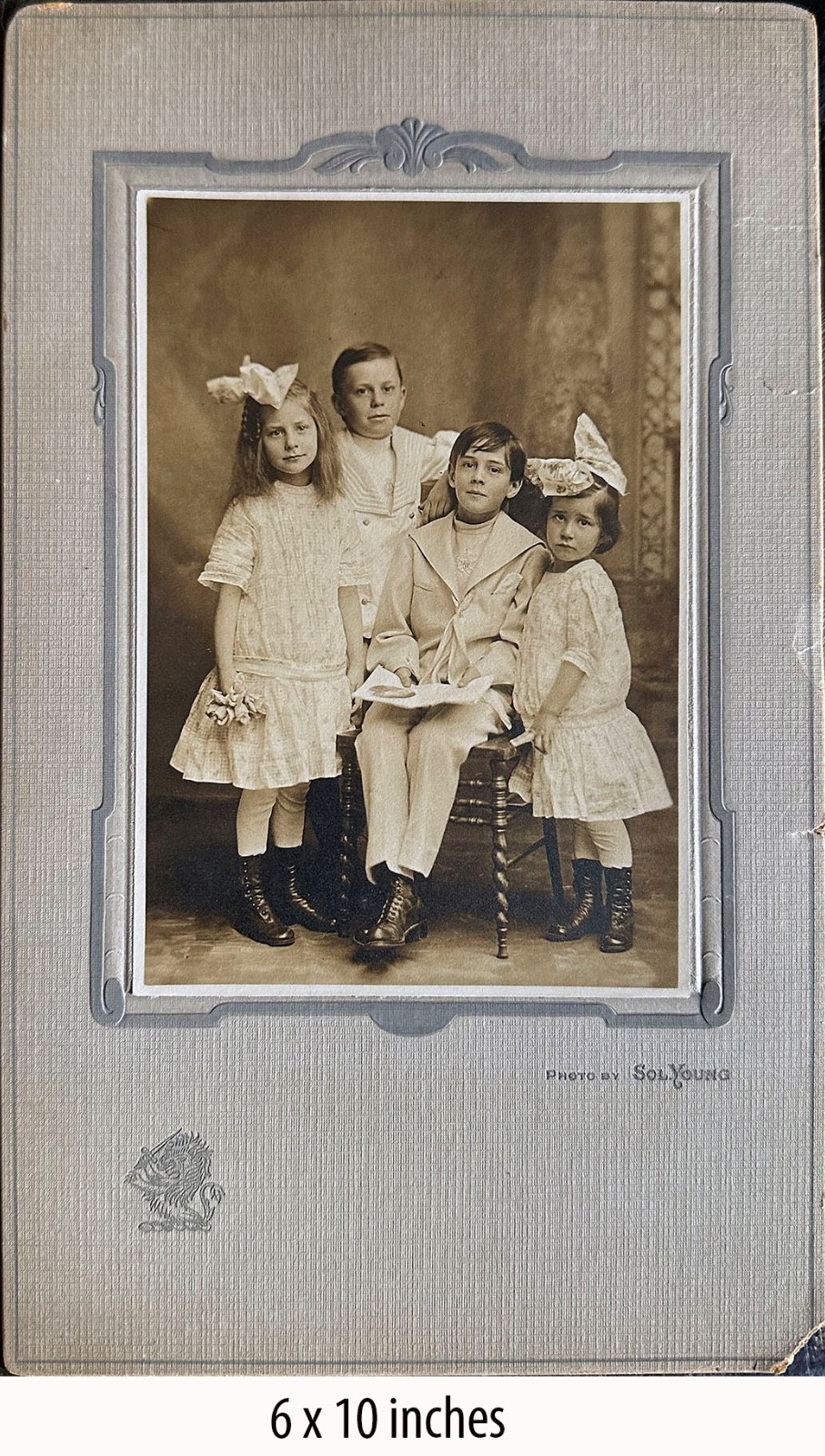 Vintage Sol Young Studio Children Portrait Photo 6\