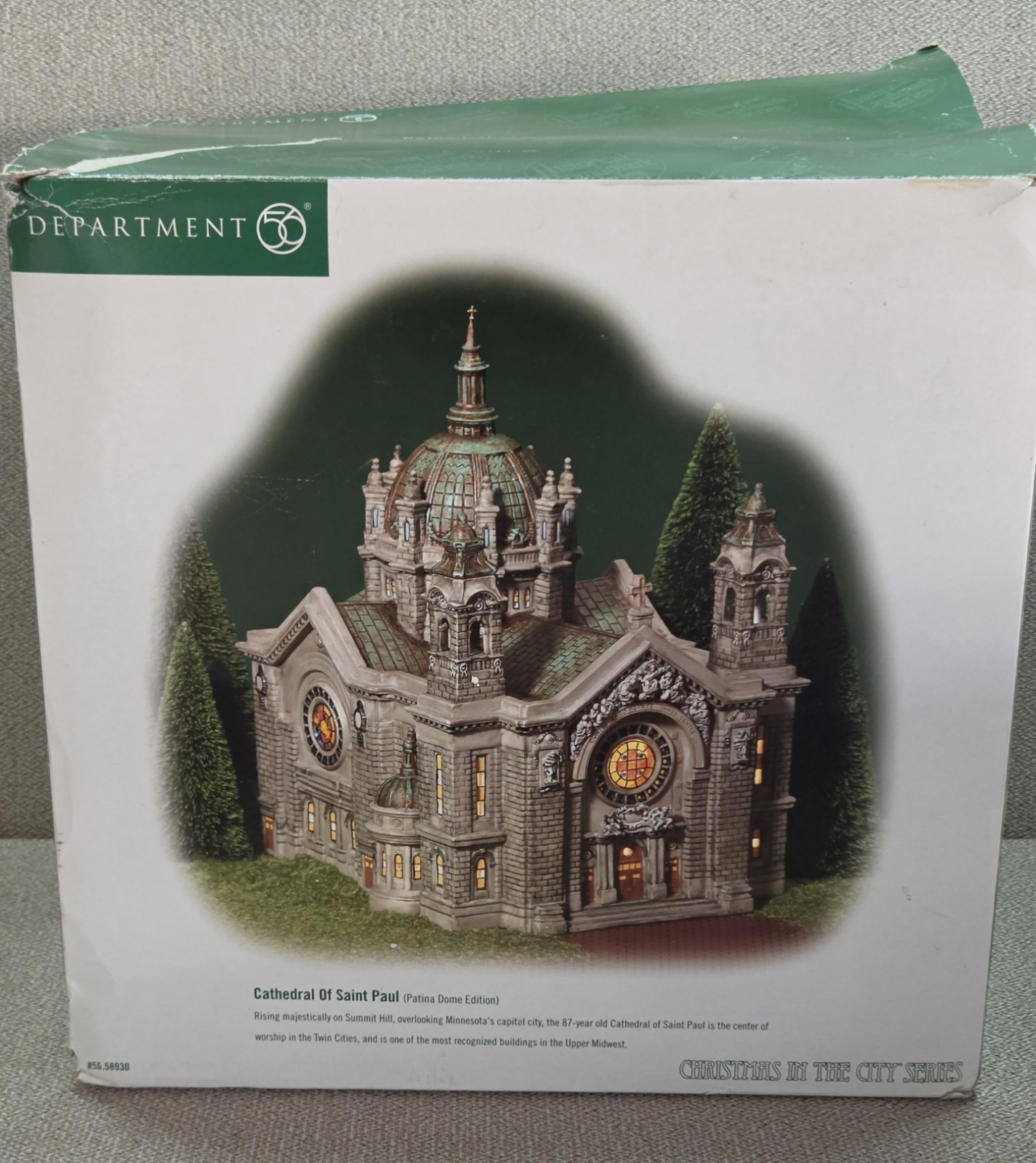 Department 56 Cathedral of Saint Paul Christmas Village Building Retired
